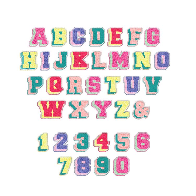 POOL FL(AIR)™ in COLORBLOCK CHENILLE ALPHABET