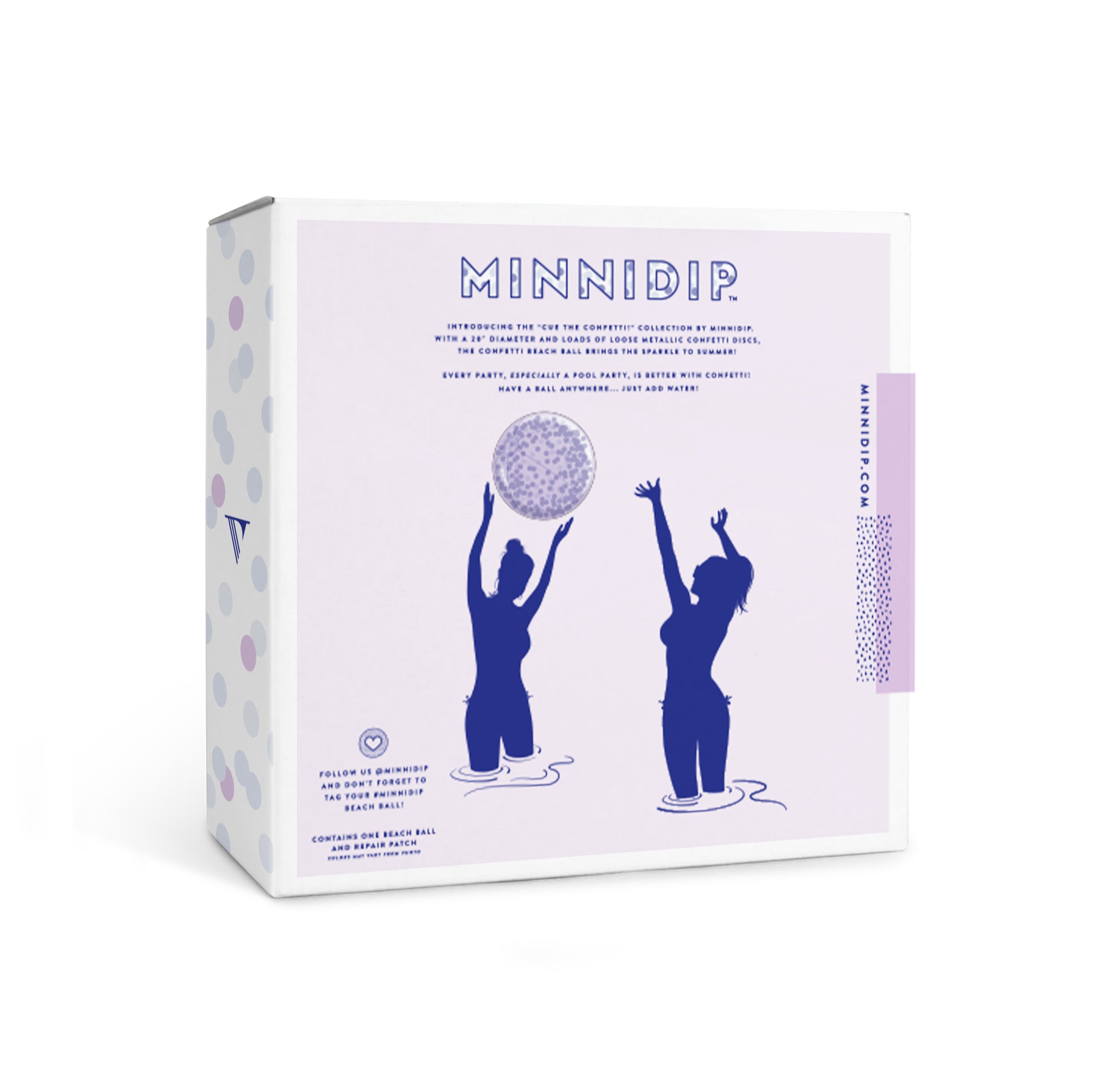 the Confetti Beach Ball in Rose Gold