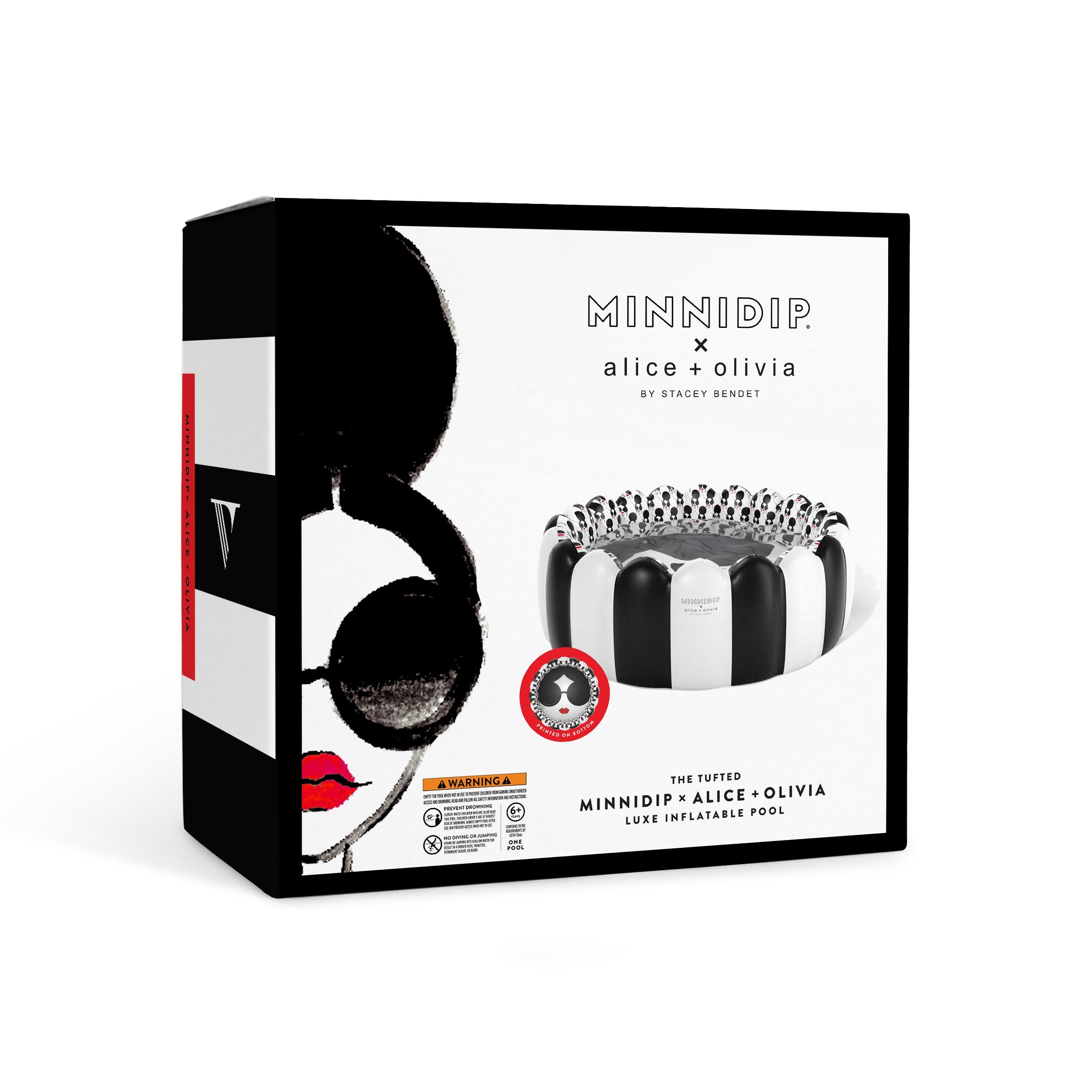 the MINNIDIP x ALICE + OLIVIA Tufted Luxe Inflatable Pool