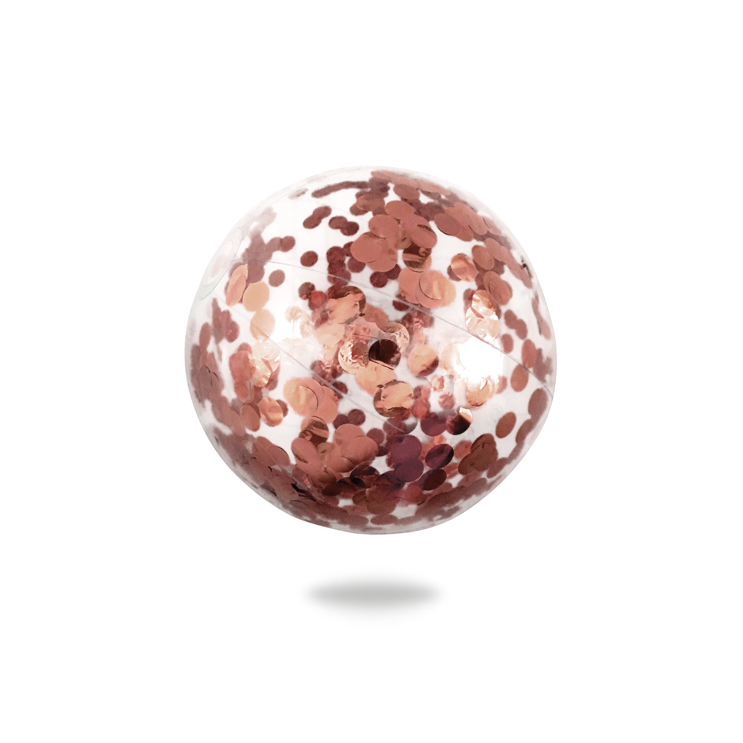 the Confetti Beach Ball in Rose Gold