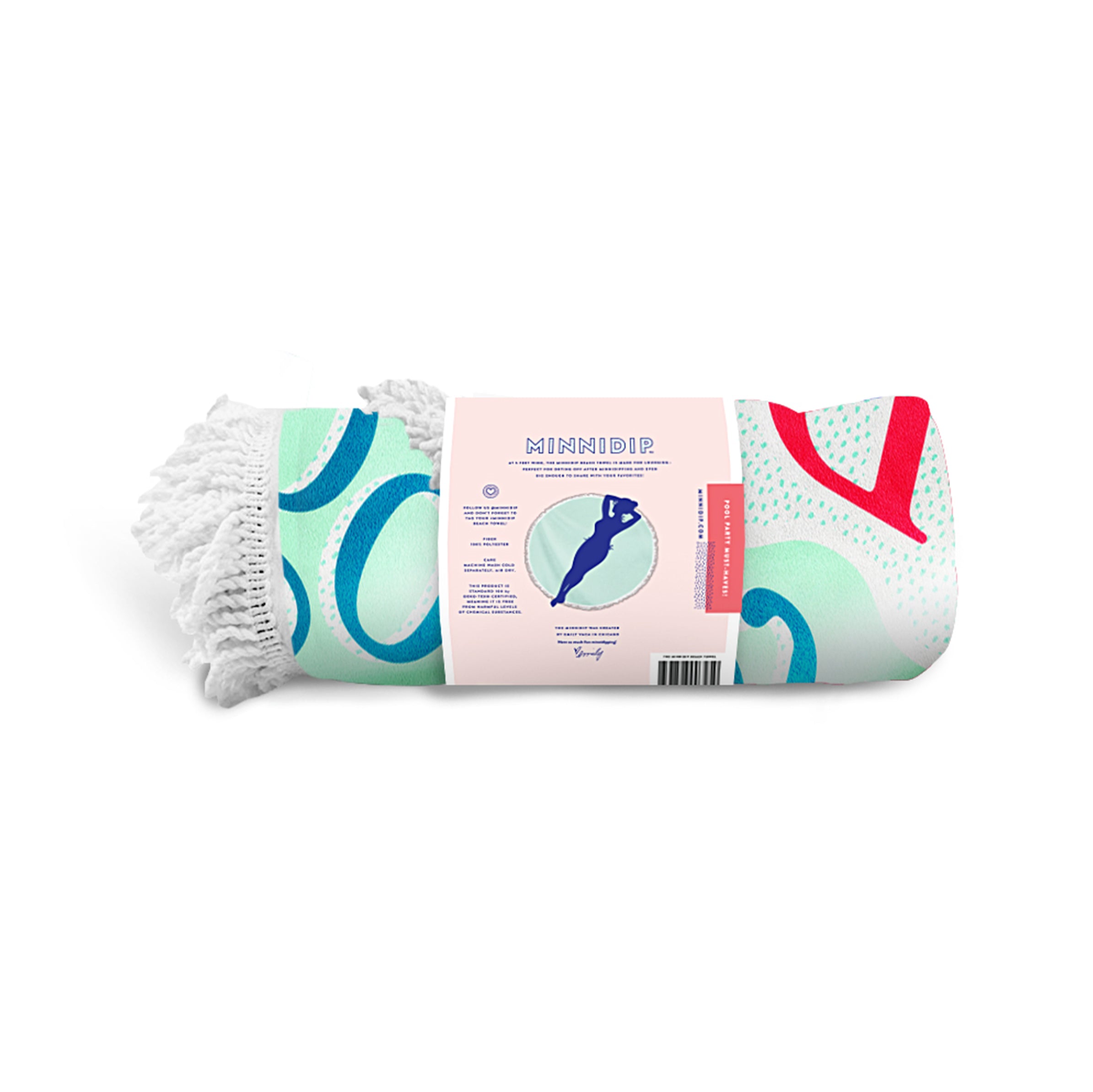 the DIP DIP HOORAY round beach towel