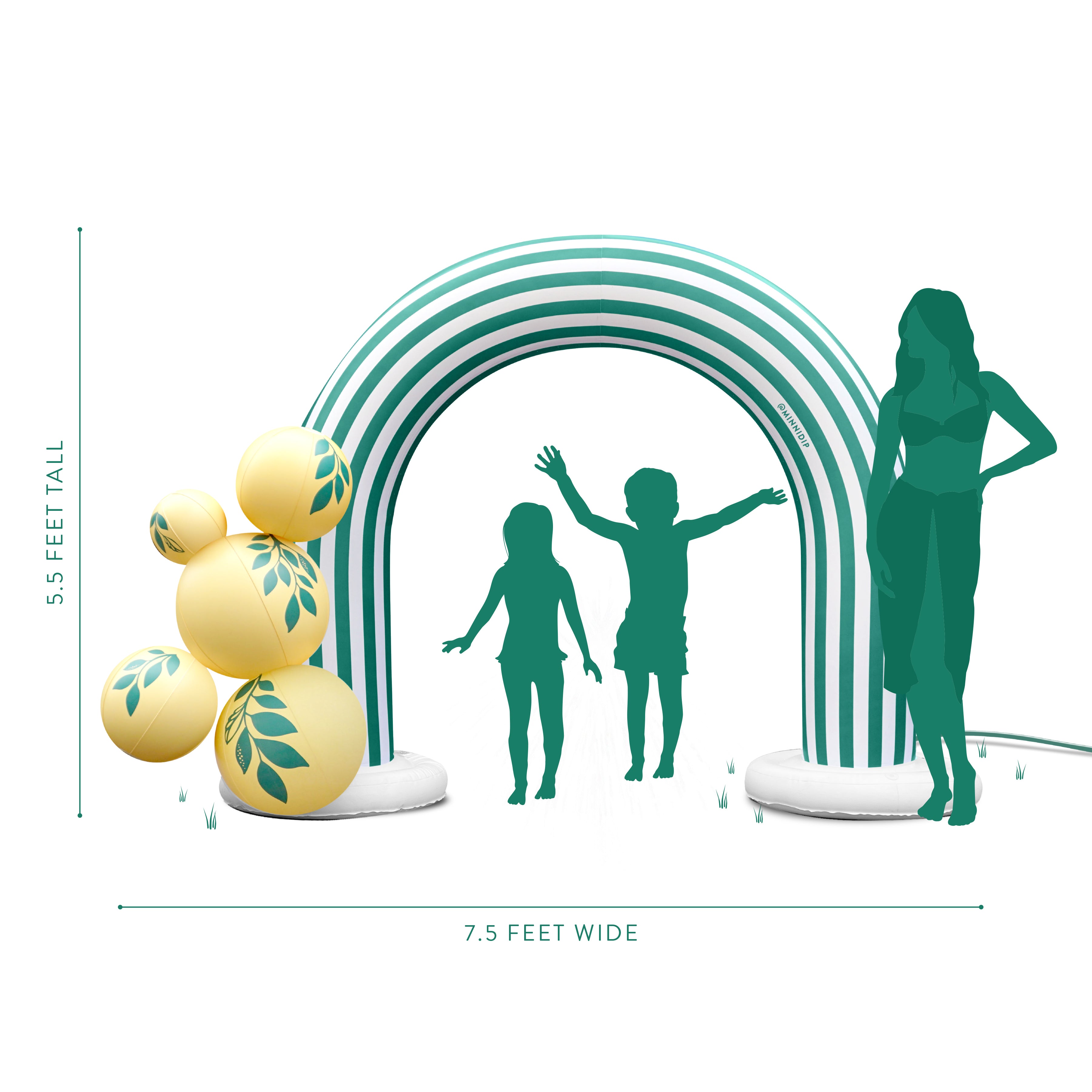 the STRIPED LIMONE Garland Arch Sprinkler