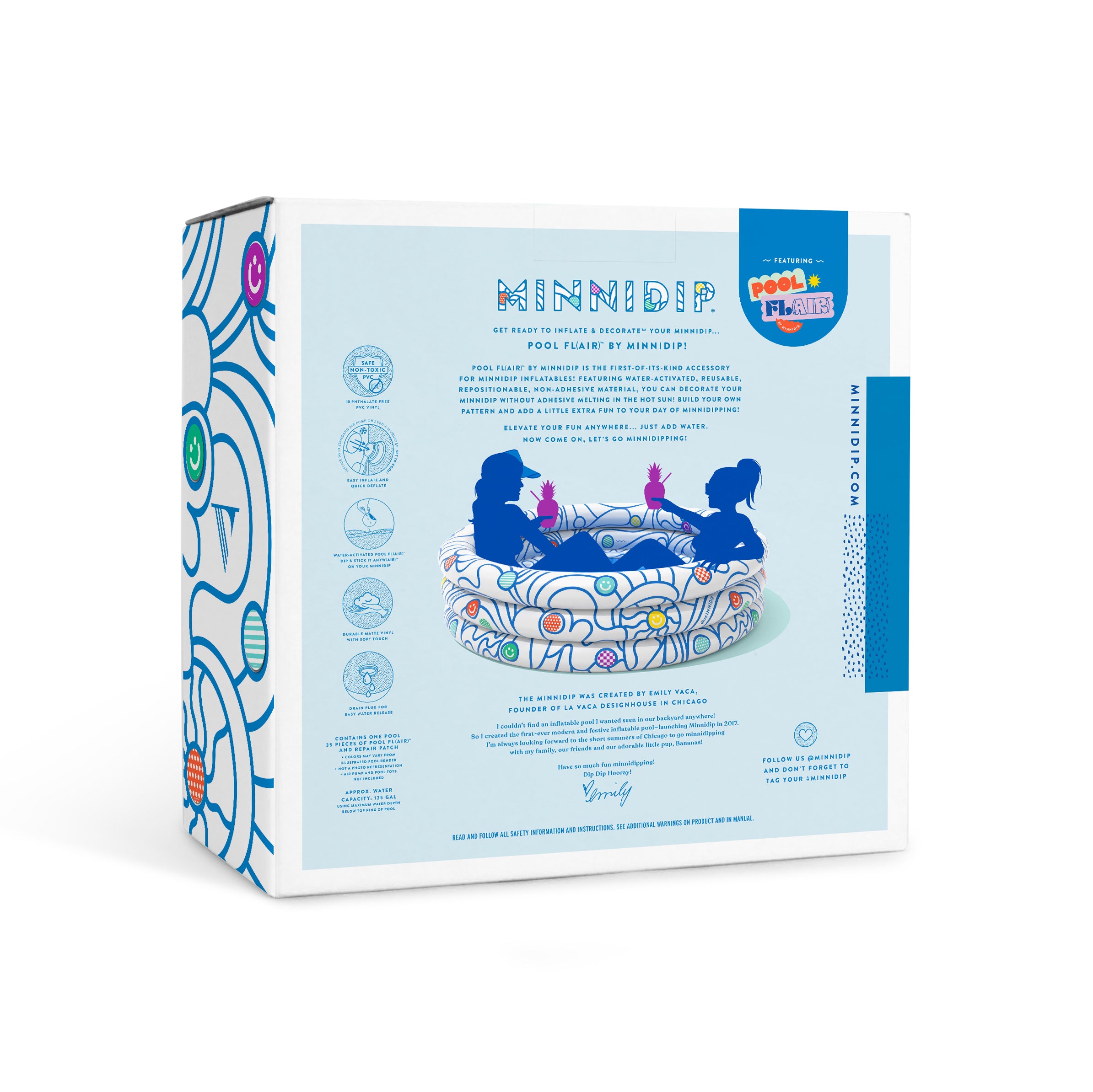 the ALL SMILES & WAVES luxe inflatable pool