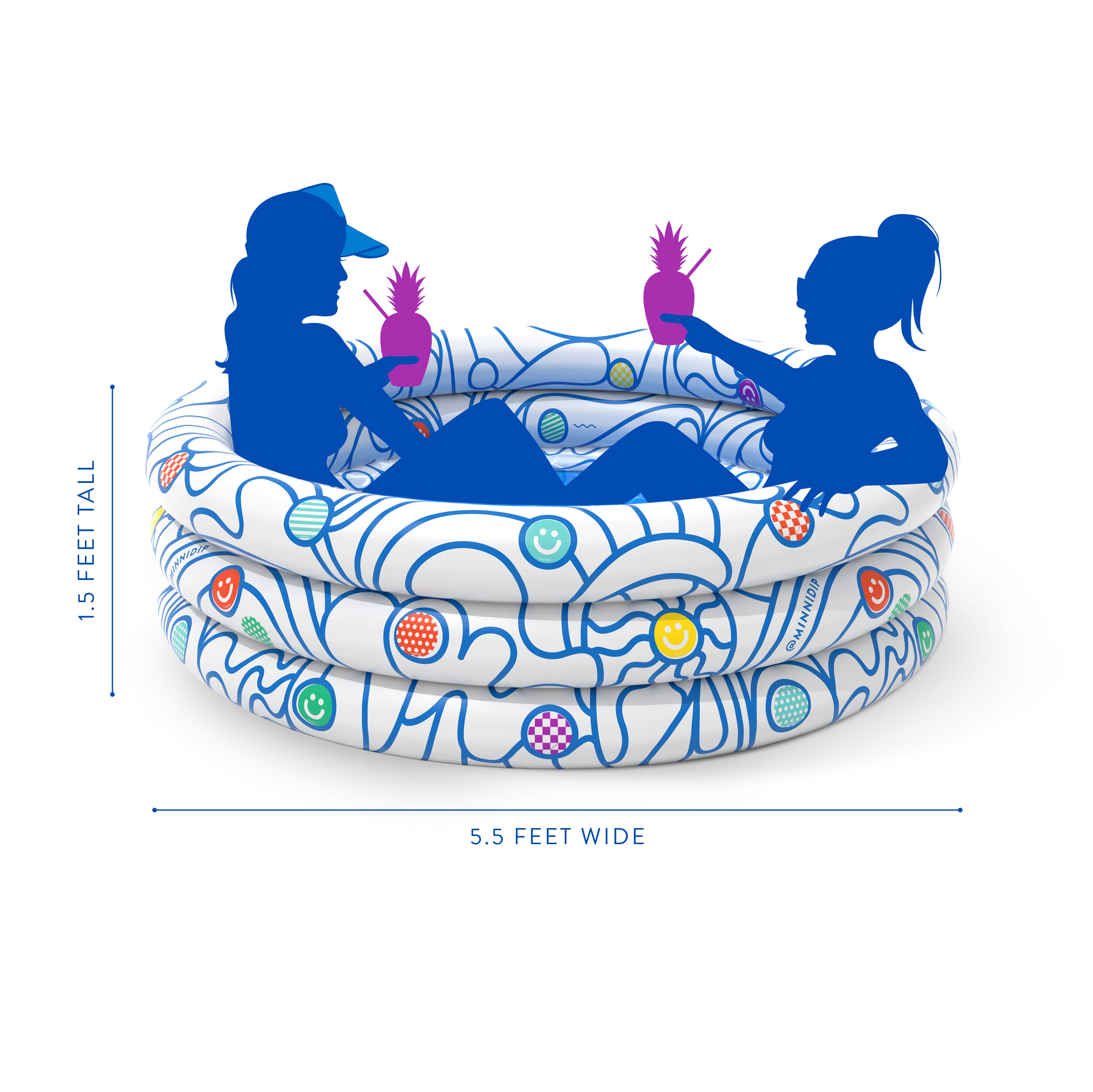the ALL SMILES & WAVES luxe inflatable pool