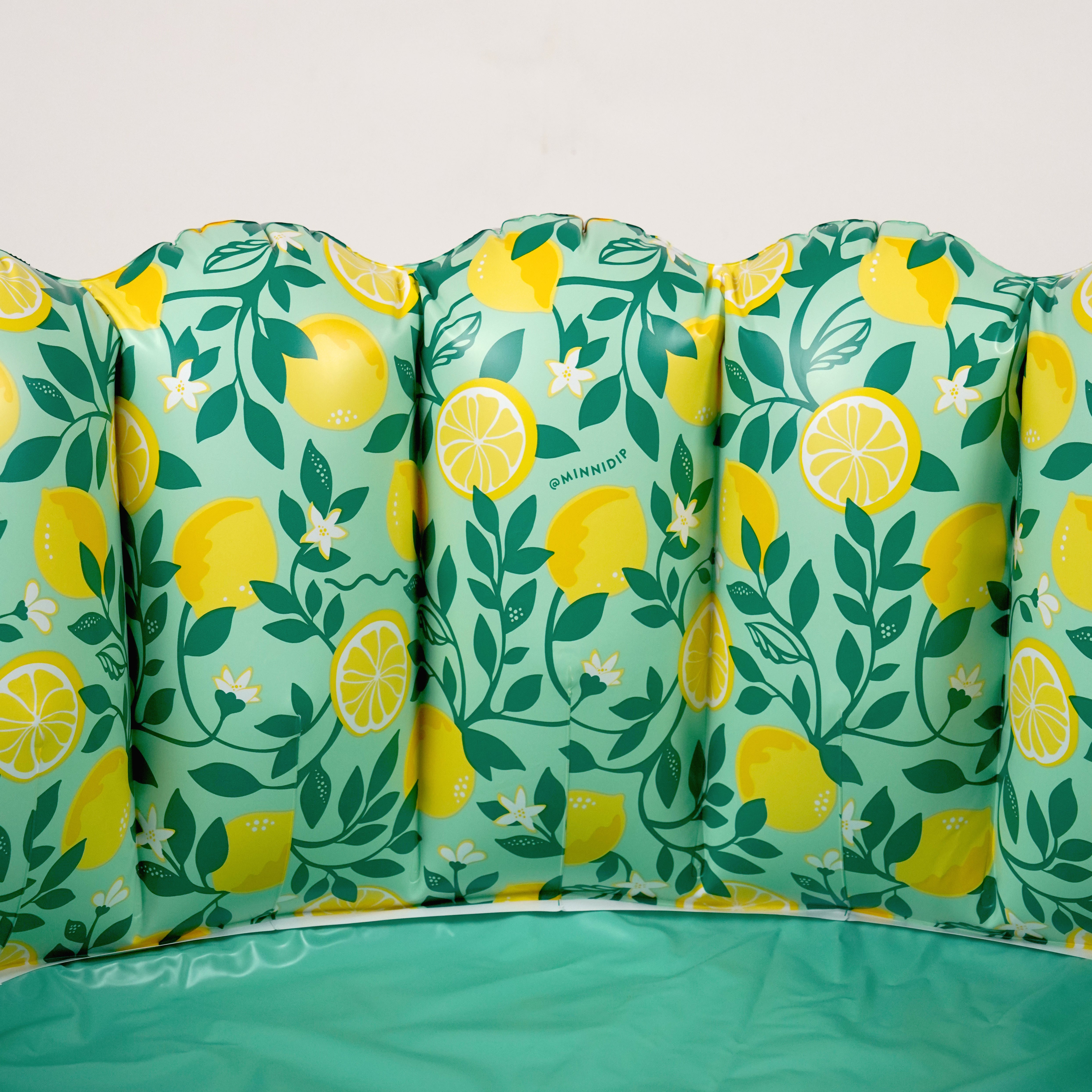 the Tufted STRIPED LIMONE luxe inflatable pool