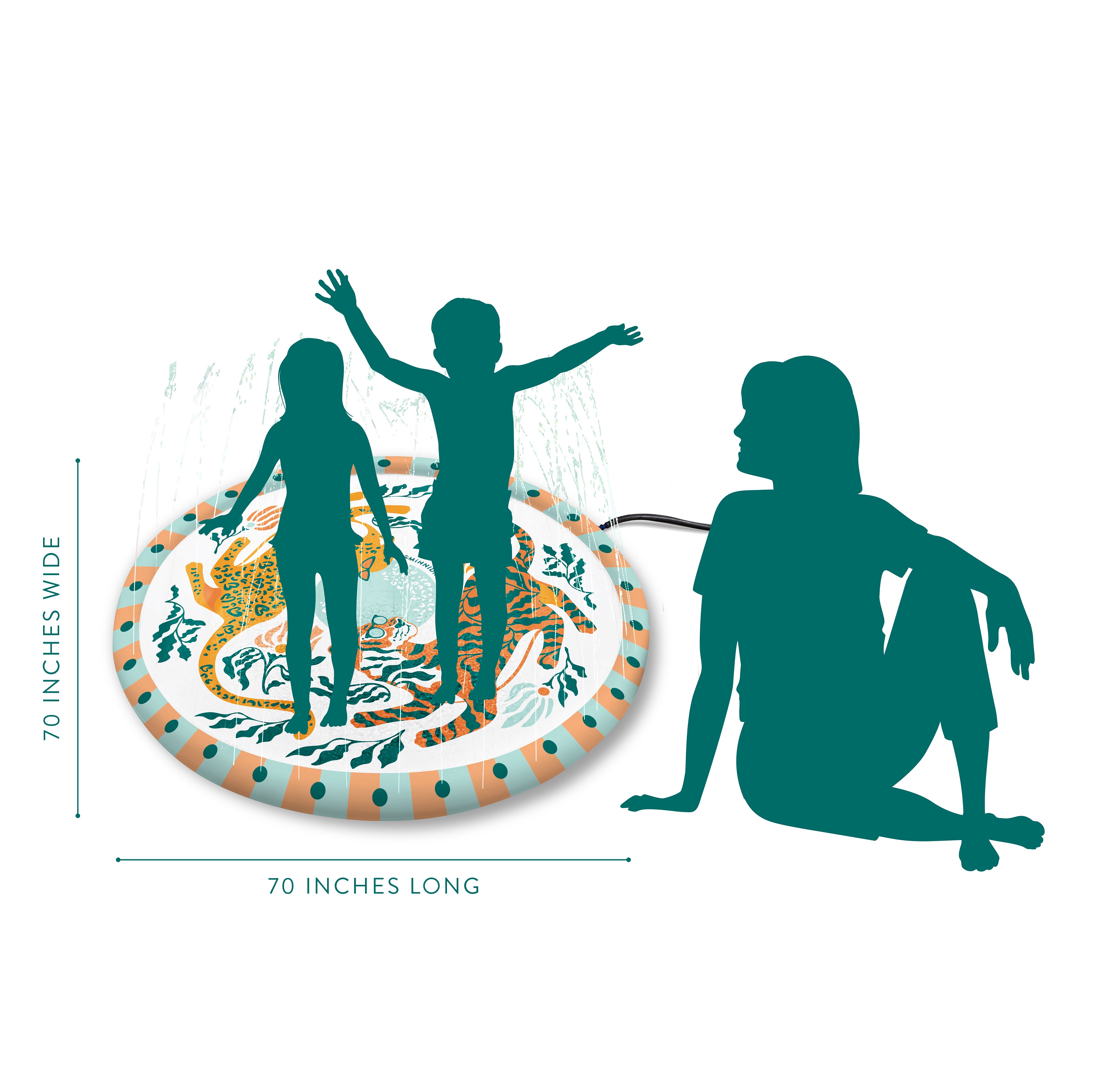 the JUNGLE OASIS splash pad sprinkler