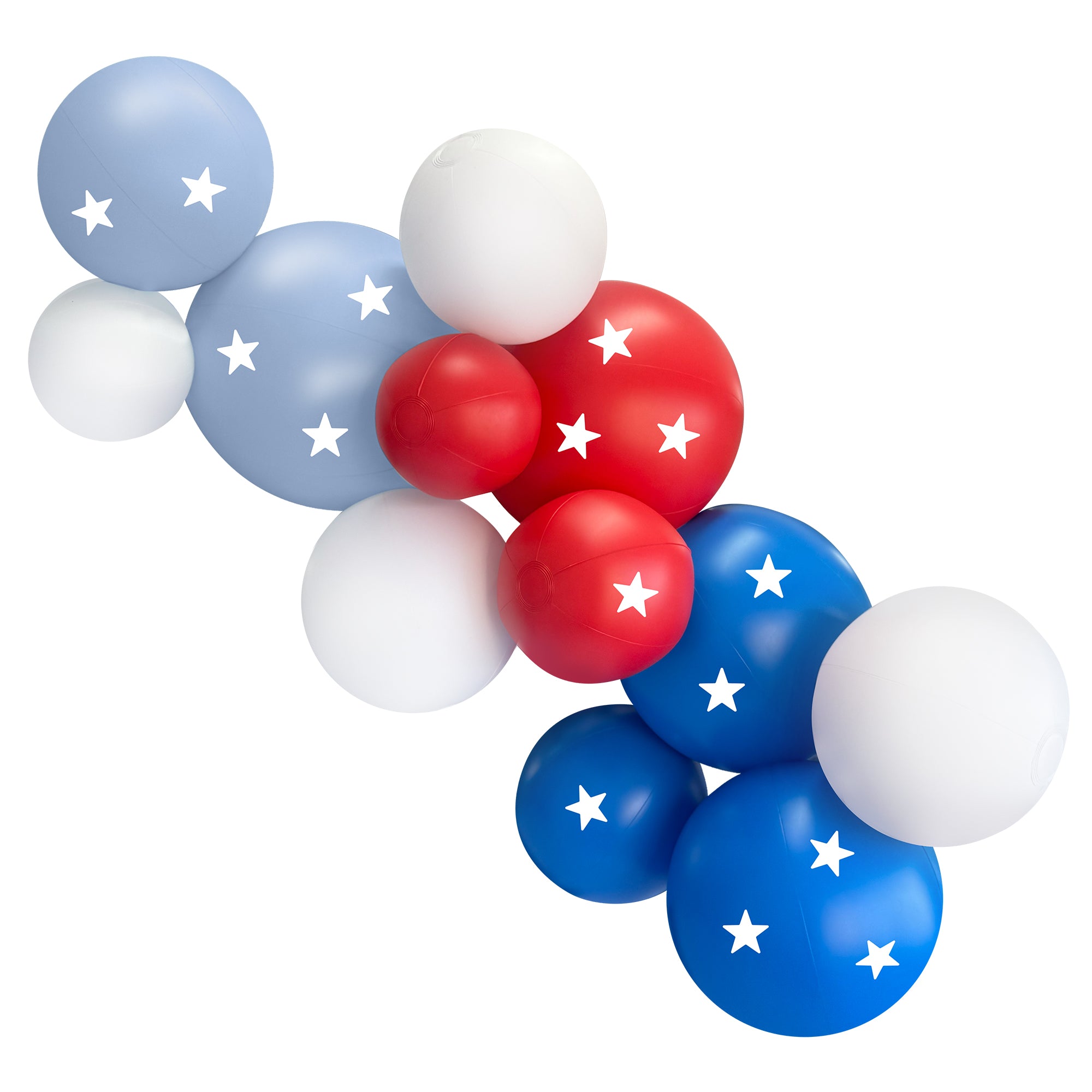 LAUNCHES 3/30 • Balloon Garland: 12-Cluster Americana with Removable Stars (Satin) • FINAL SALE