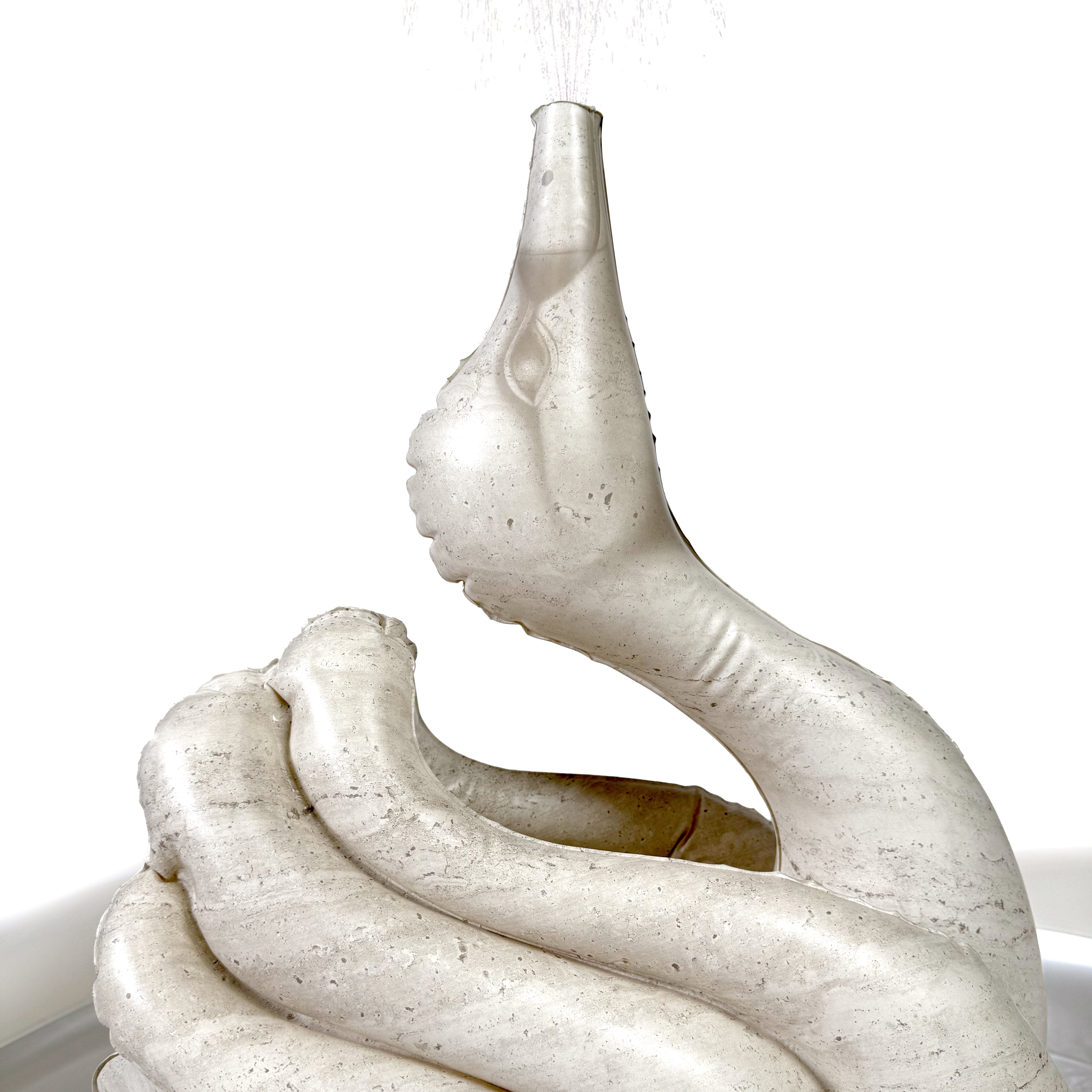 the Resort Collection Coastal Travertine Swan Fountain Sprinkler