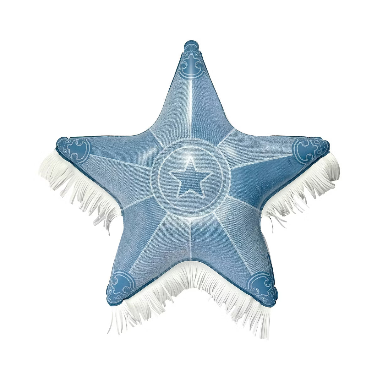 Balloon Garland: Reusable Fringe Denim Star • FINAL SALE