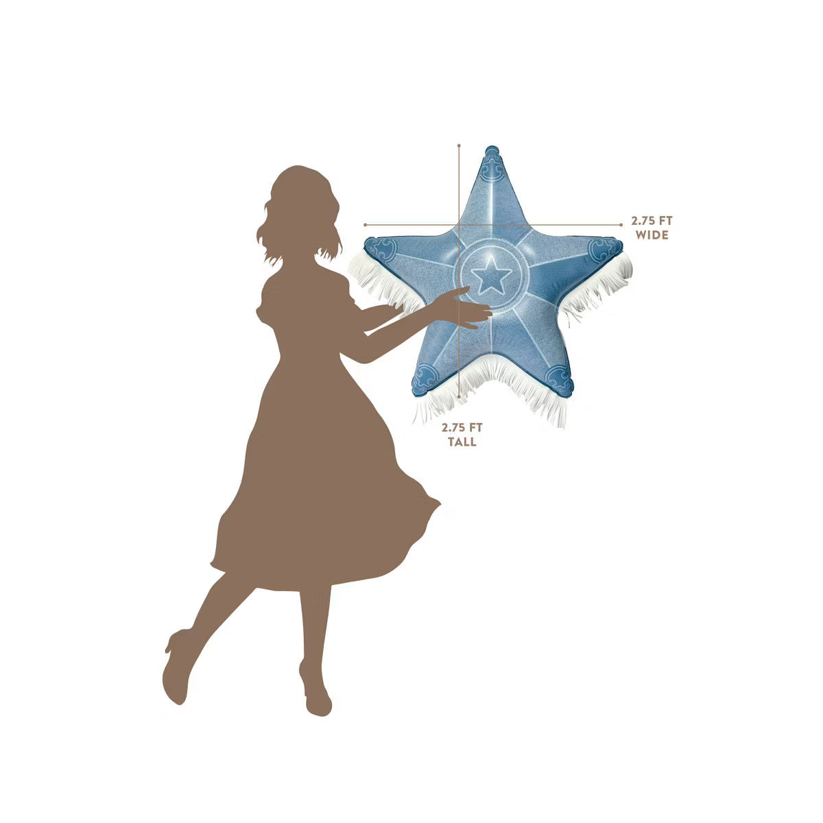 Balloon Garland: Reusable Fringe Denim Star • FINAL SALE