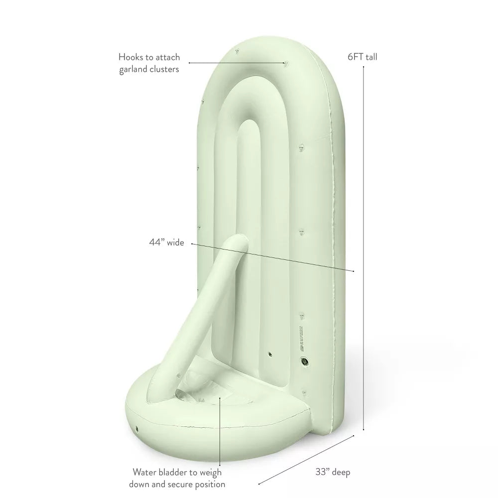 SHIPS NOW • Balloon Garland: 6FT Fluted Display Arch in Matcha (Matte) • FINAL SALE
