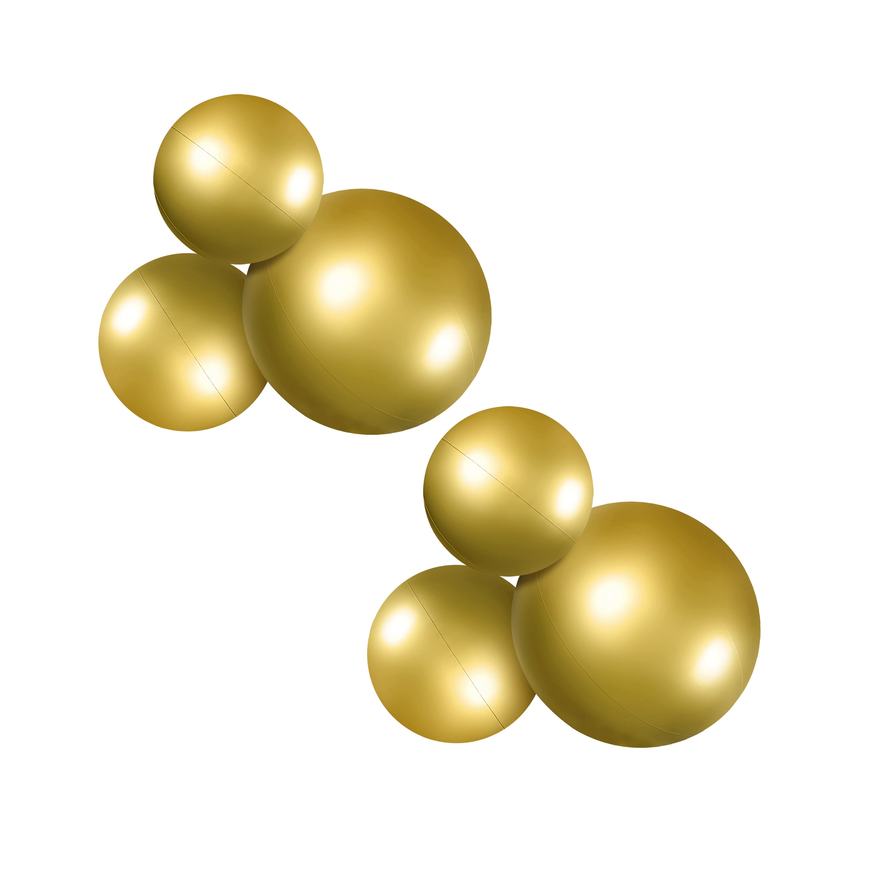 SHIPS 9/12-9/19 • Balloon Garland: 3-Cluster 2-Pack in Gold (Metallic) • FINAL SALE