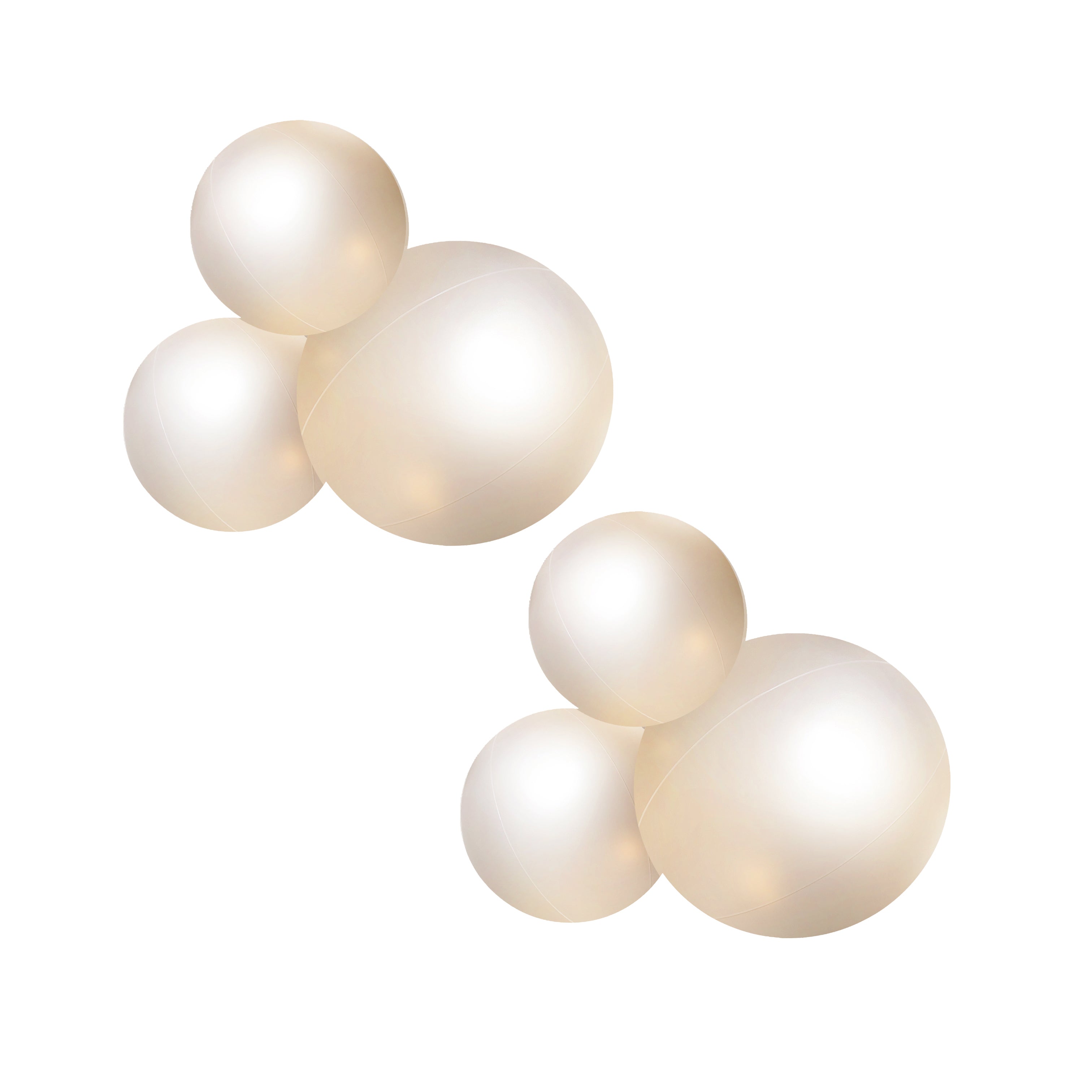 SHIPS 9/12-9/19 • Balloon Garland: 3-Cluster 2-Pack in Champagne Pearl (Satin Pearl) • FINAL SALE