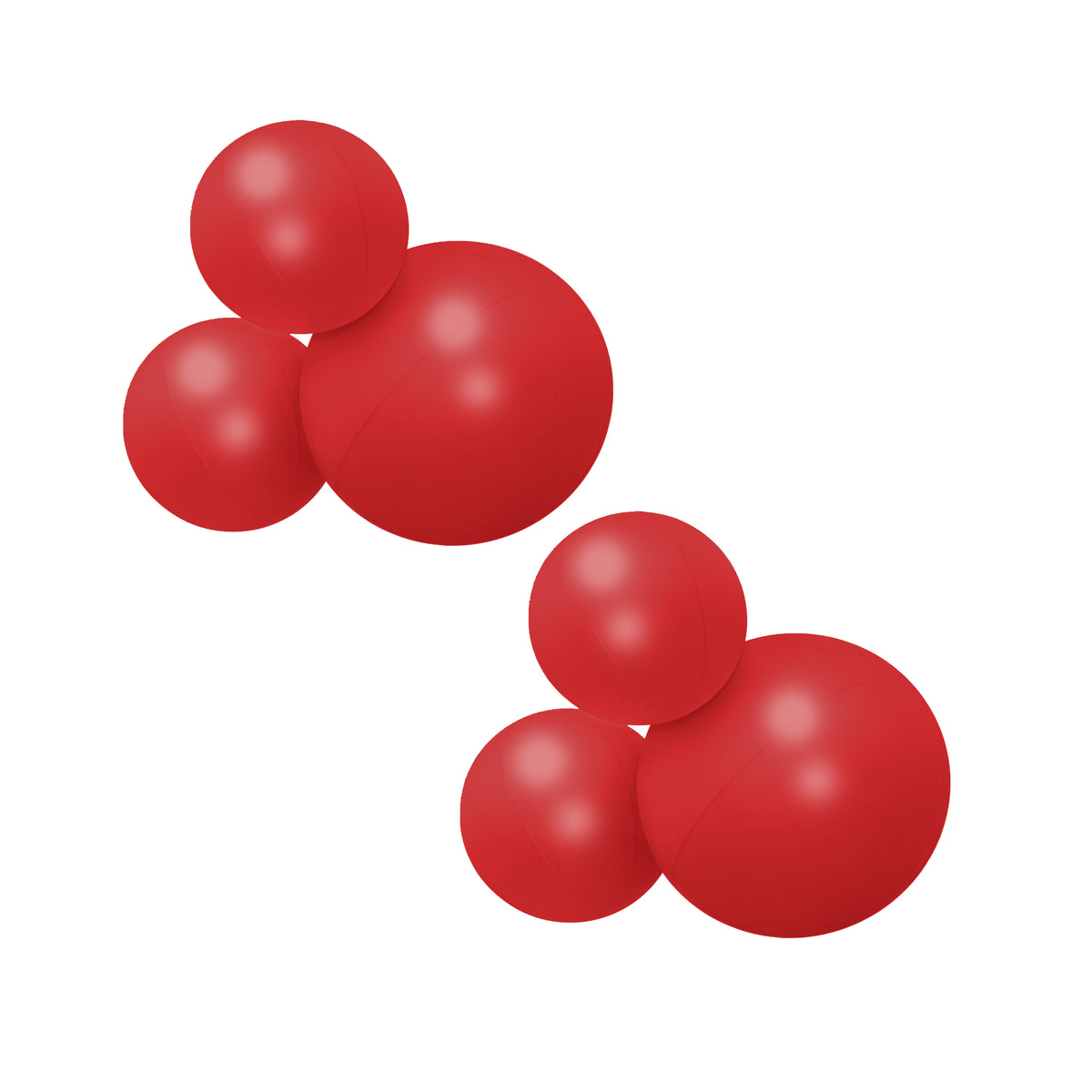 SHIPS 7/25-8/8 • Balloon Garland: 3-Cluster 2-Pack in Red
