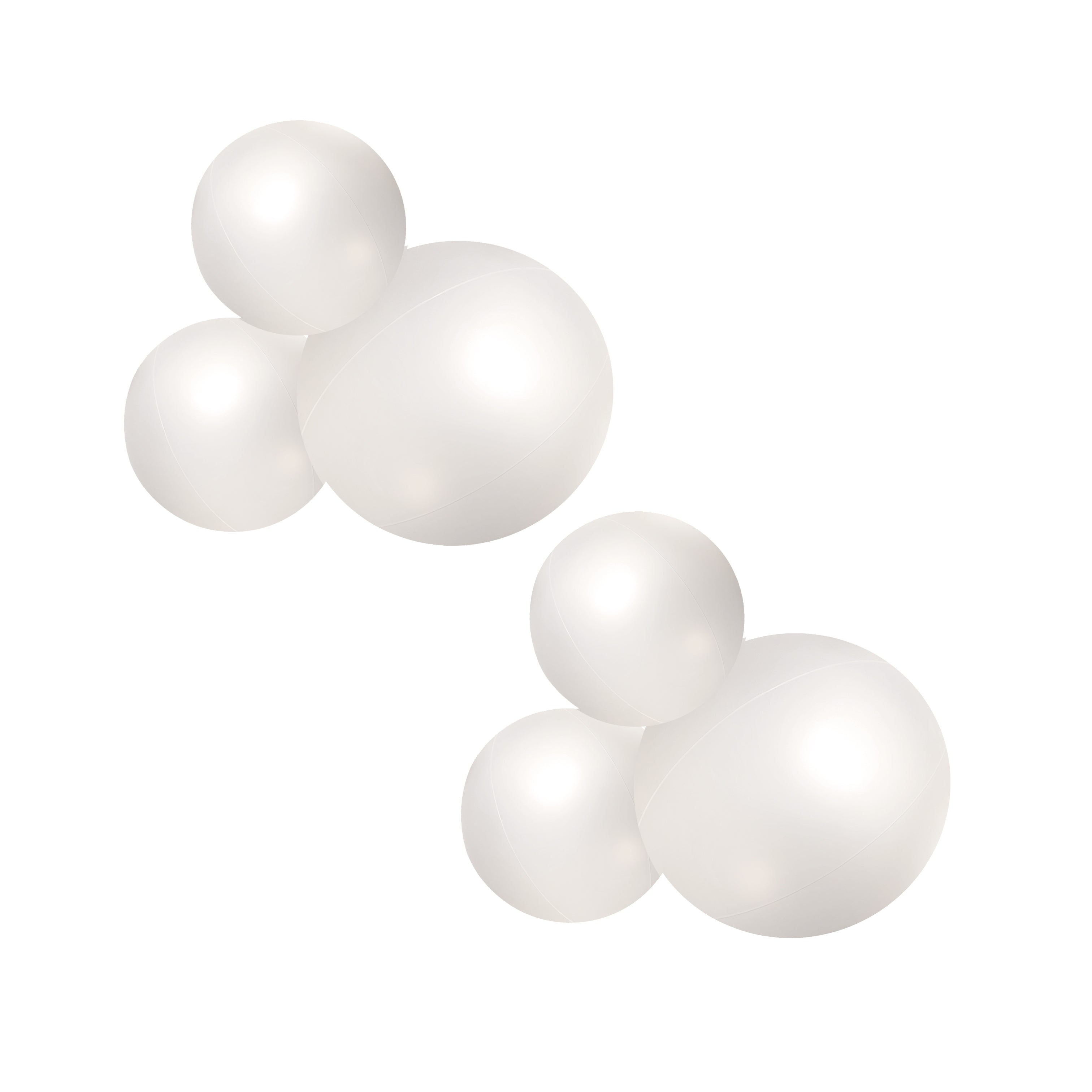 SHIPS 9/12-9/19 • Balloon Garland: 3-Cluster 2-Pack in Off-White Satin Pearl • FINAL SALE