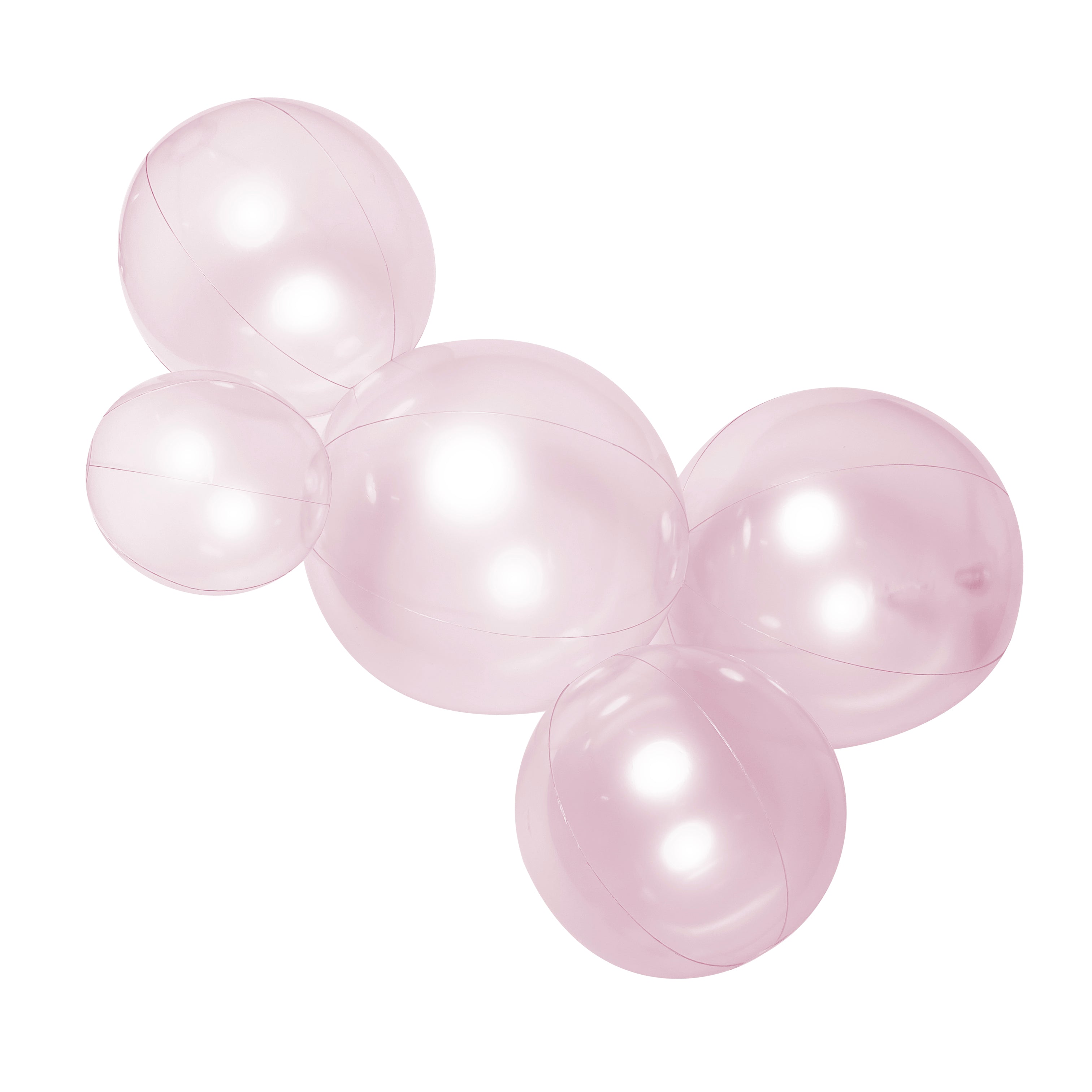 PRE-ORDER SHIPS 9/9-9/20 • Balloon Garland: 5-Cluster in Bubblegum (Transparent)