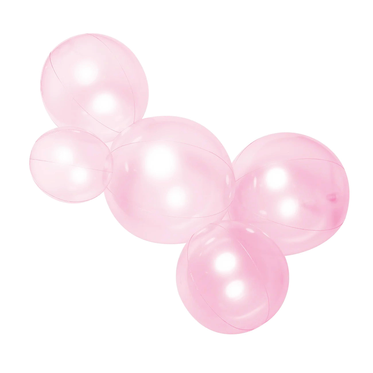 SHIPS 6/2-6/16 • Balloon Garland: 5-Cluster in Bubblegum (Transparent) • FINAL SALE