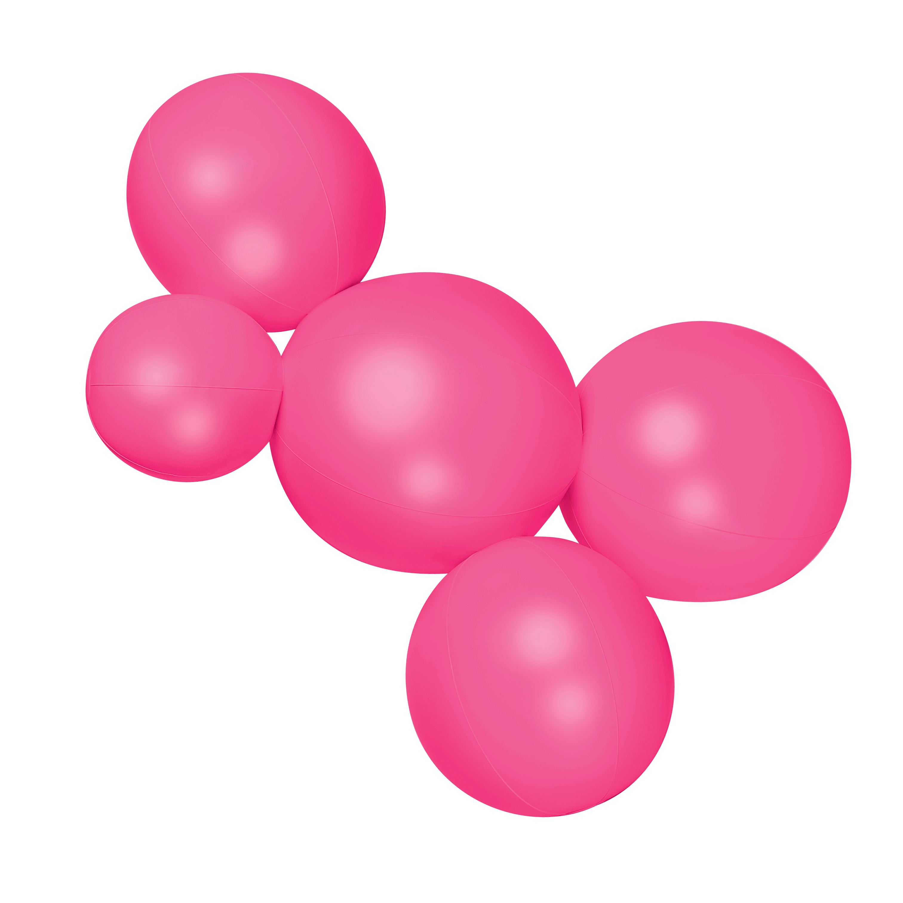 PRE-ORDER SHIPS 9/9-9/20 • Balloon Garland: 5-Cluster in Hot Pink (Satin)