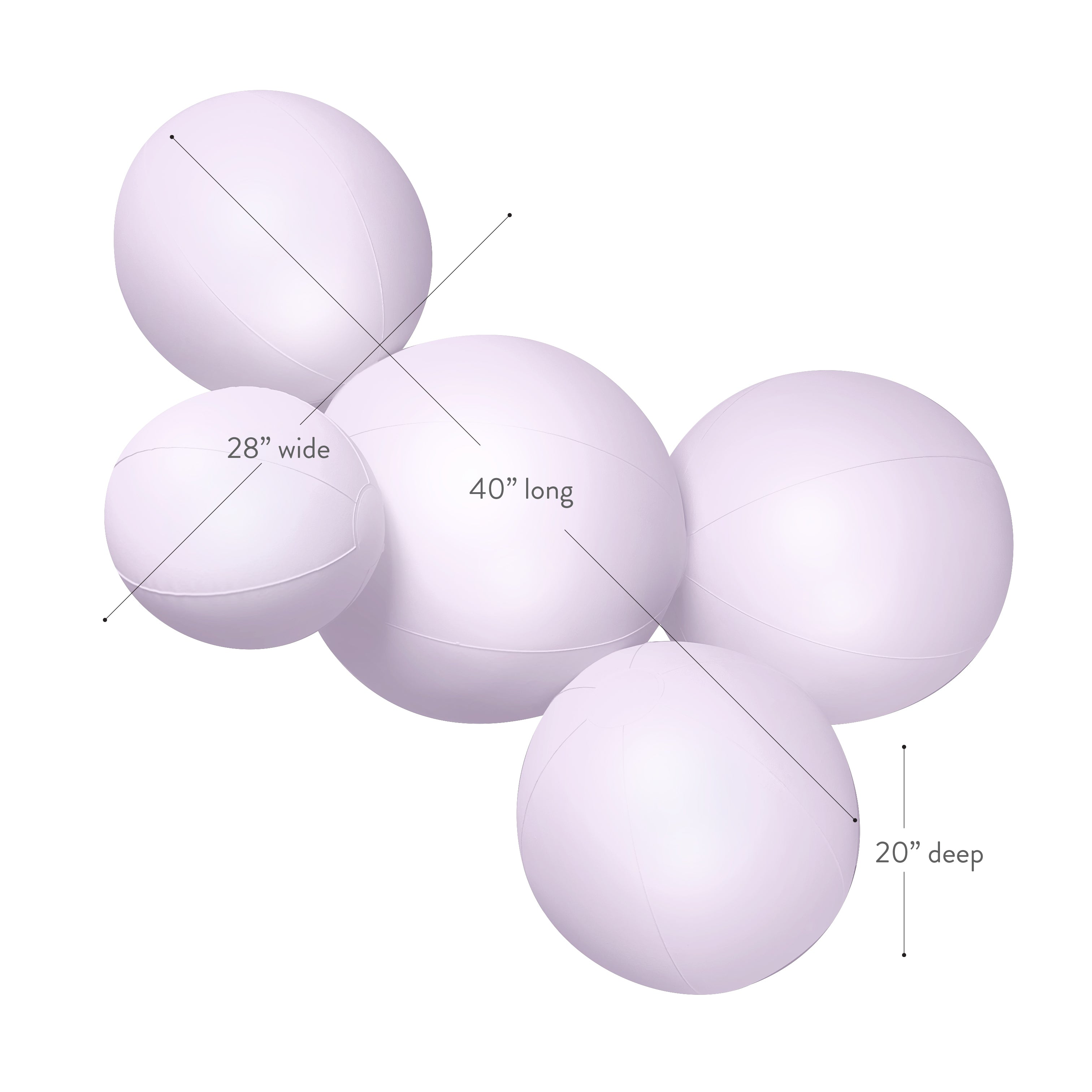 PRE-ORDER // Balloon Garland: 5-Cluster in Lavender (Matte)