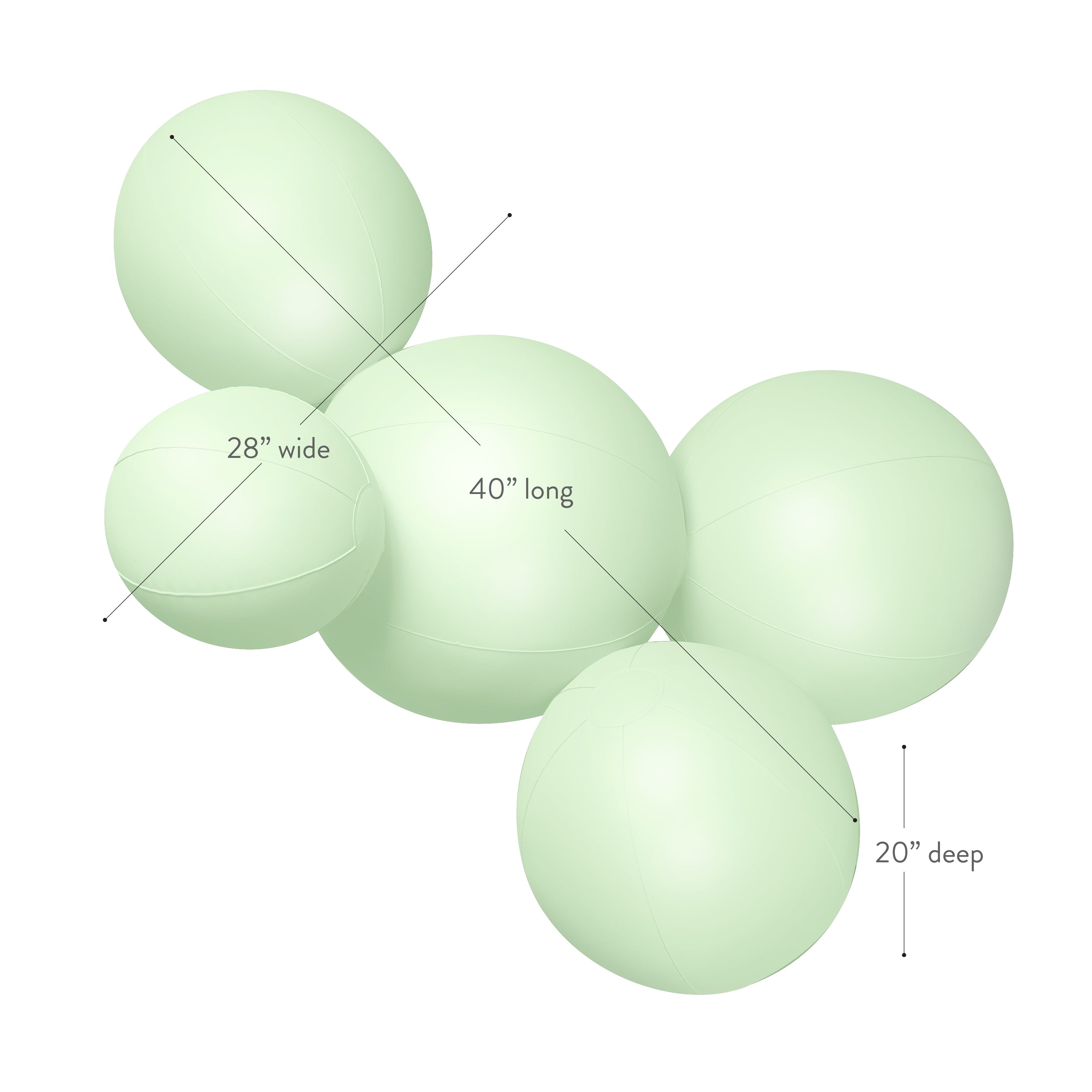 PRE-ORDER // Balloon Garland: 5-Cluster in Matcha (Matte)