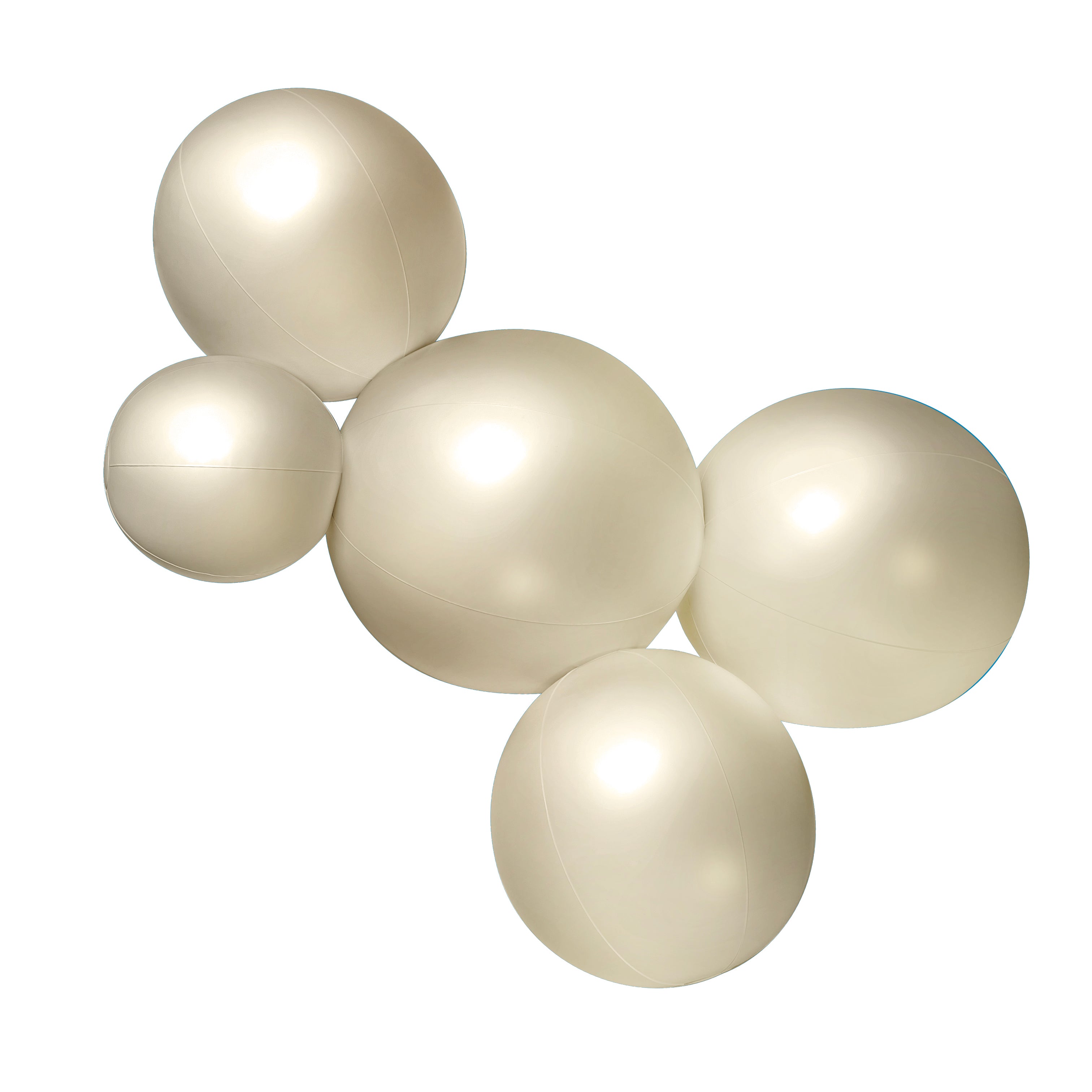 PRE-ORDER SHIPS 9/9-9/20 • Balloon Garland: 5-Cluster in Champagne Pearl (Pearlescent)