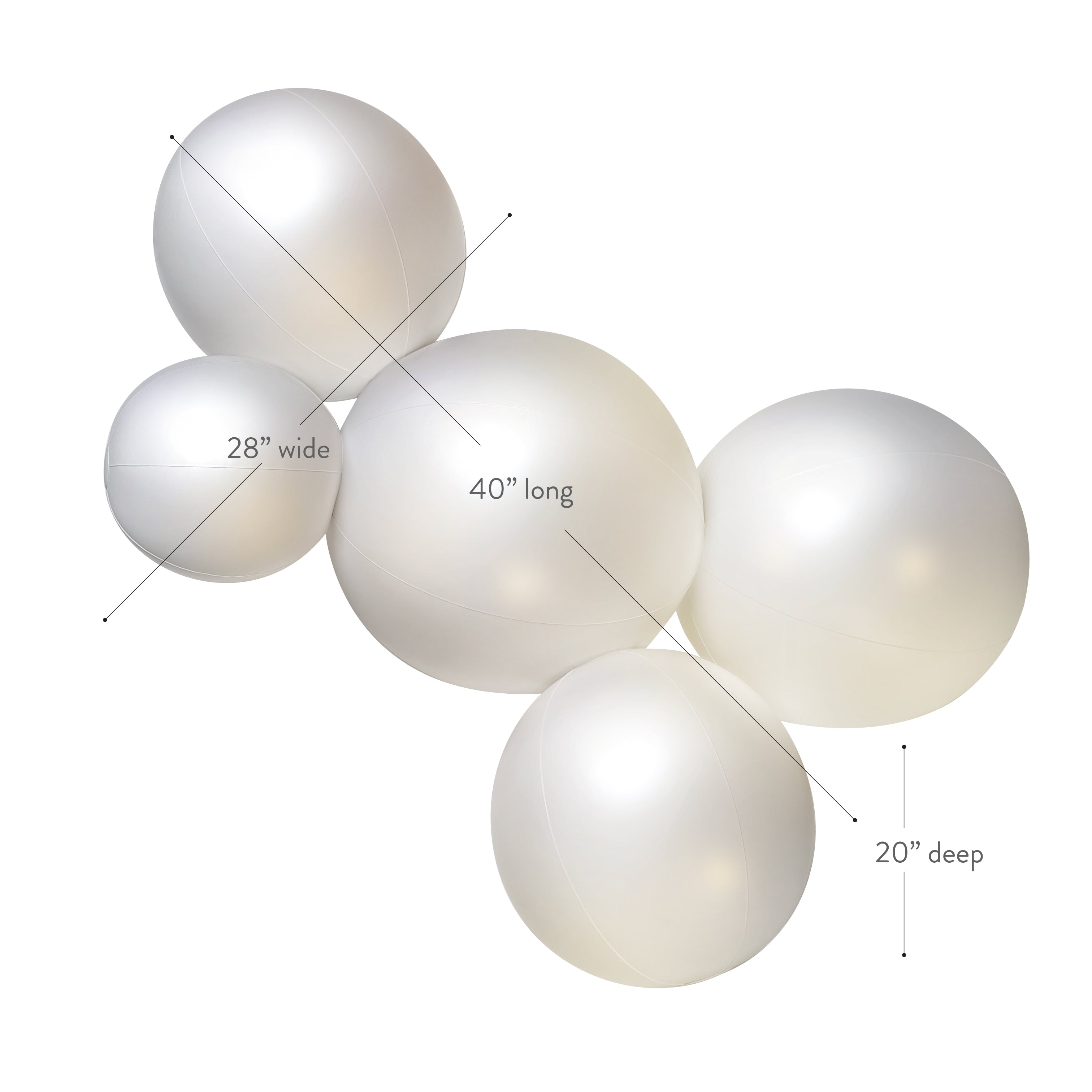 PRE-ORDER // Balloon Garland: 5-Cluster in Pearl (Pearlescent)