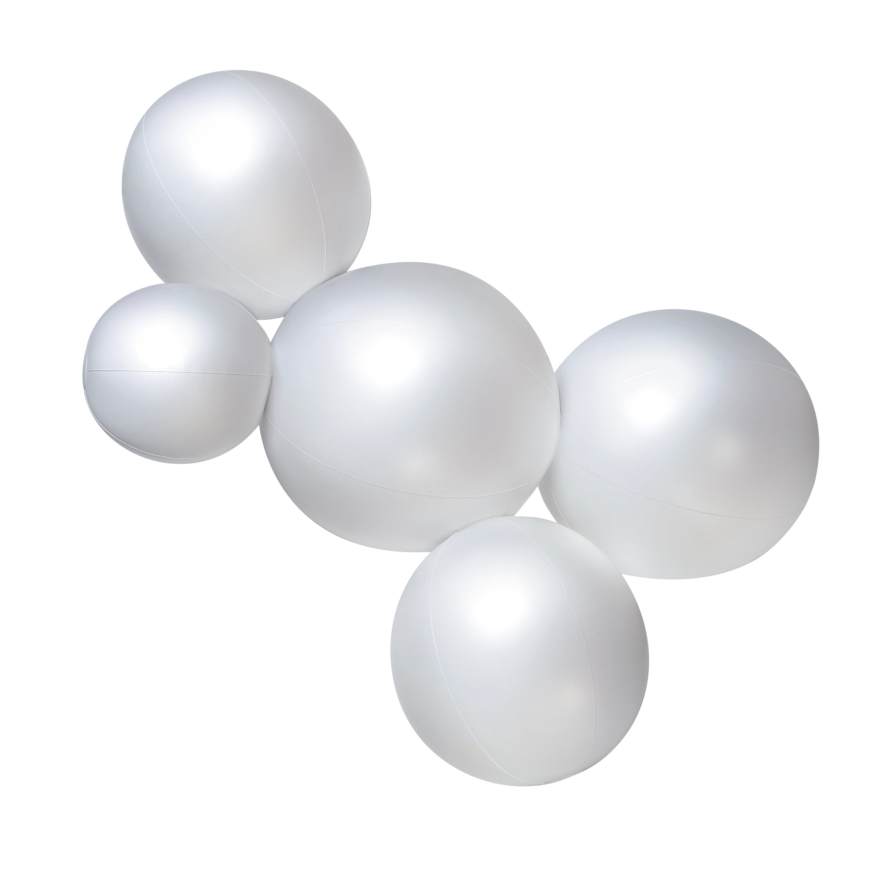 PRE-ORDER SHIPS 9/9-9/20 • Balloon Garland: 5-Cluster in White Pearl (Pearlescent)
