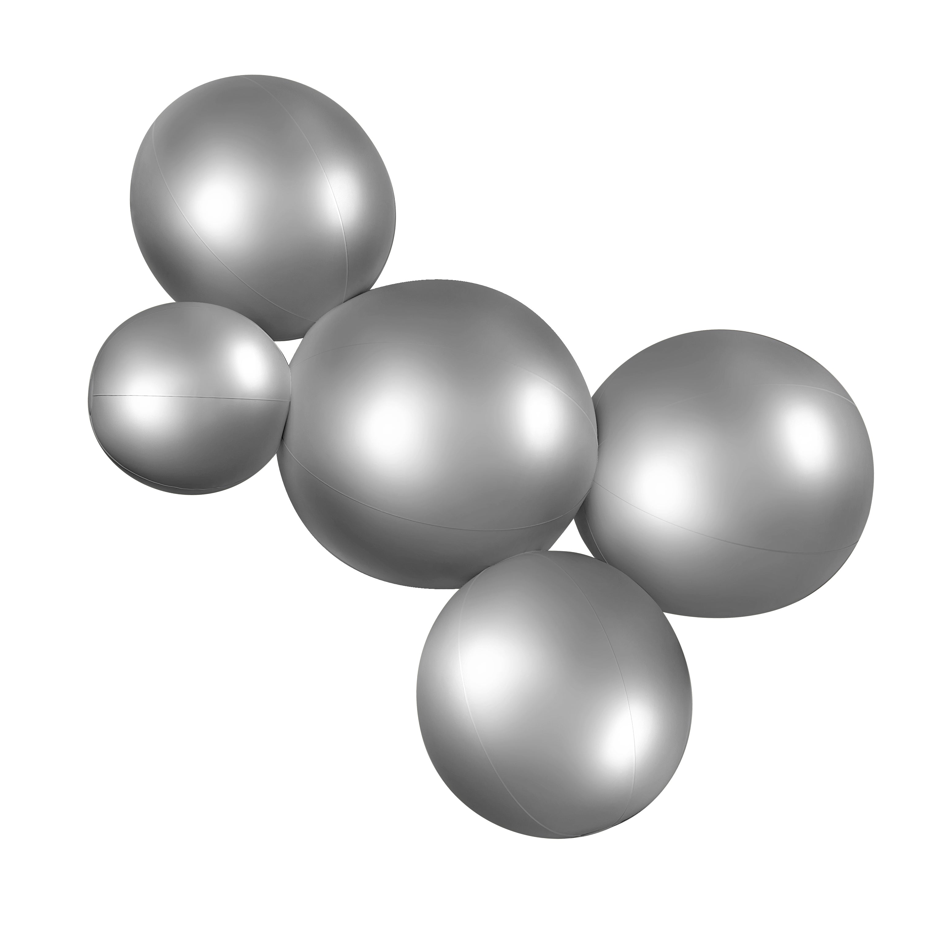 PRE-ORDER SHIPS 9/9-9/20 • Balloon Garland: 5-Cluster in Silver (Metallic)
