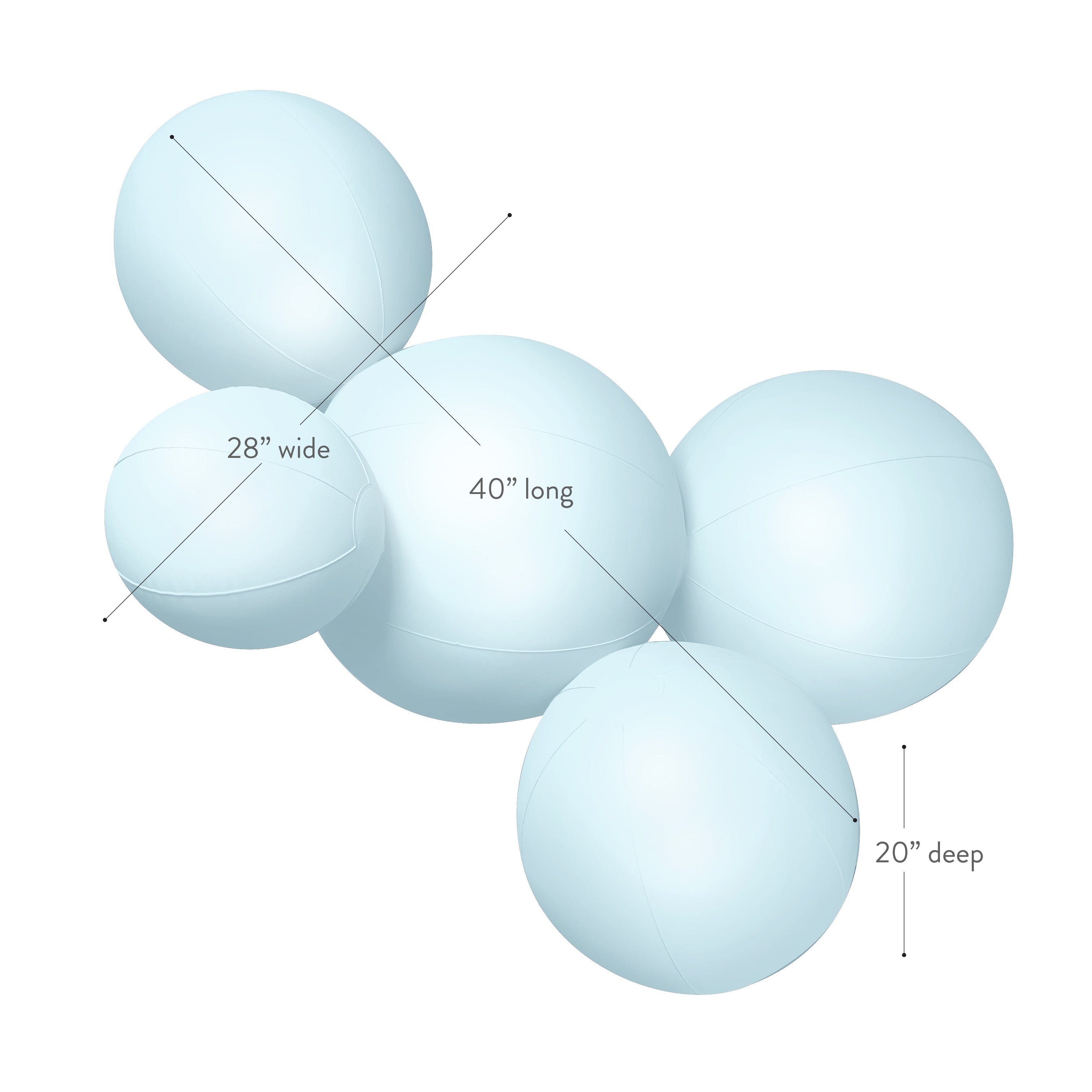 PRE-ORDER // Balloon Garland: 5-Cluster in Sky (Matte)