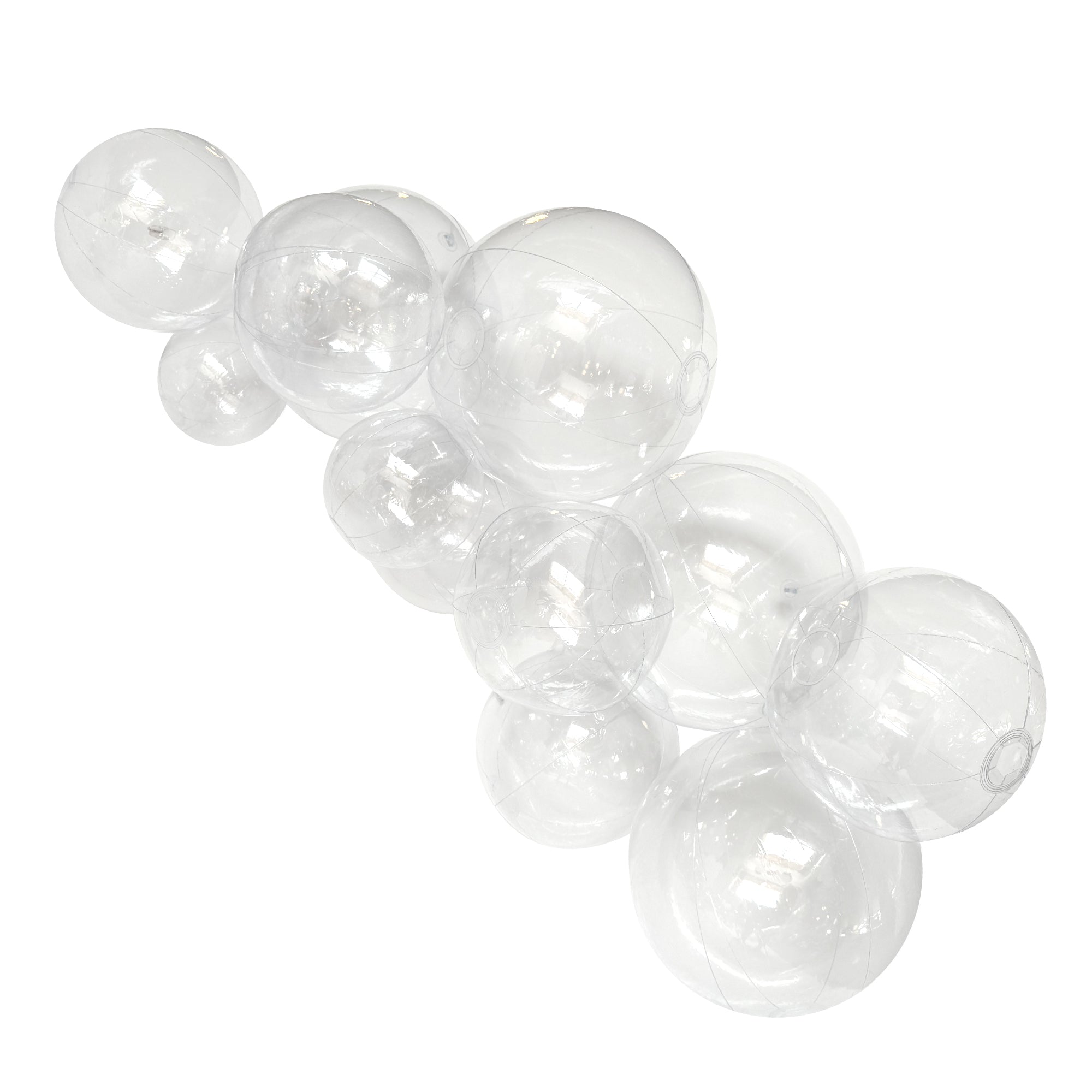 SHIPS 6/2-6/16 • Balloon Garland: 12-Cluster in Clear (Transparent) • FINAL SALE