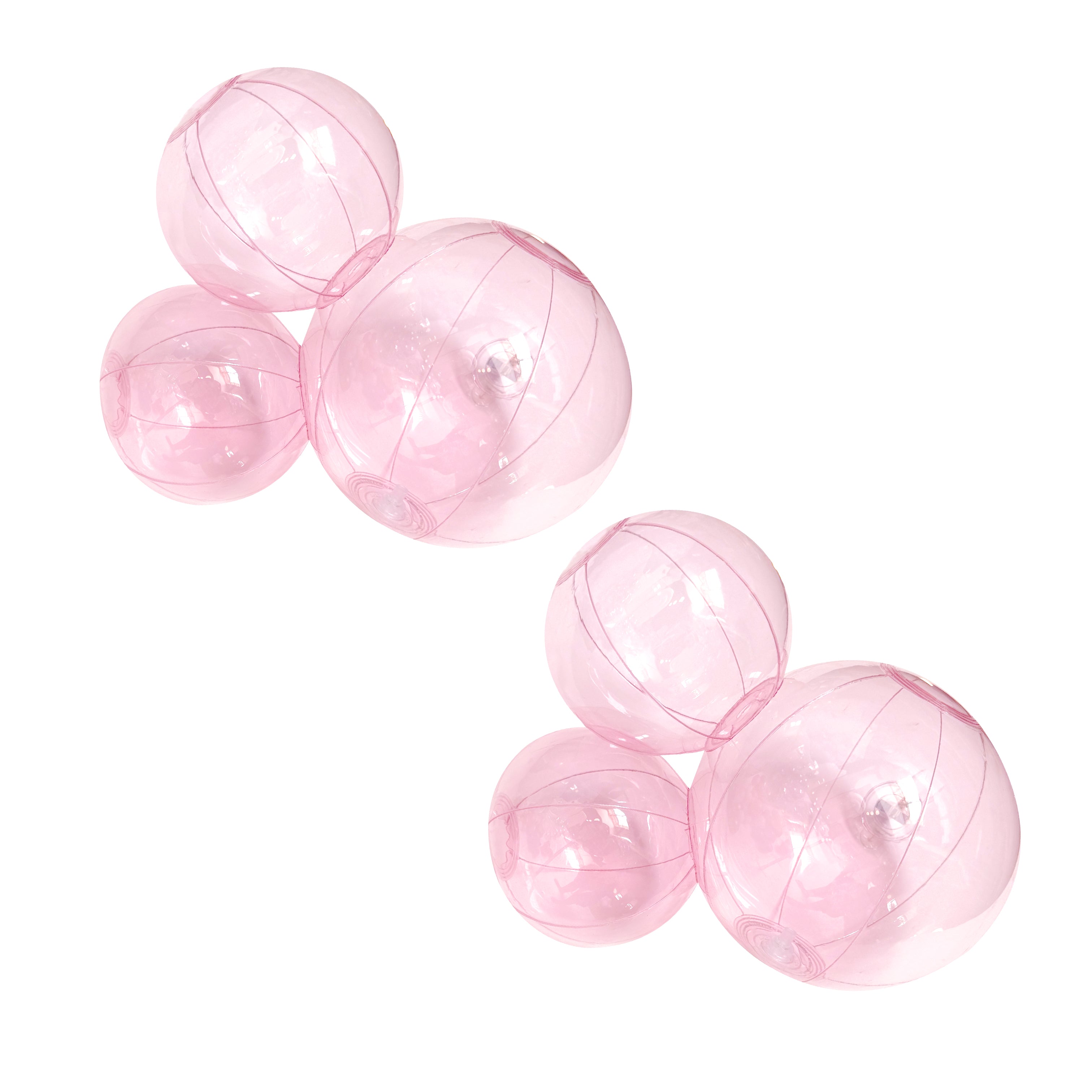 SHIPS 6/16-6/30 • Balloon Garland: 3-Cluster 2-Pack in Bubblegum (Transparent) • FINAL SALE