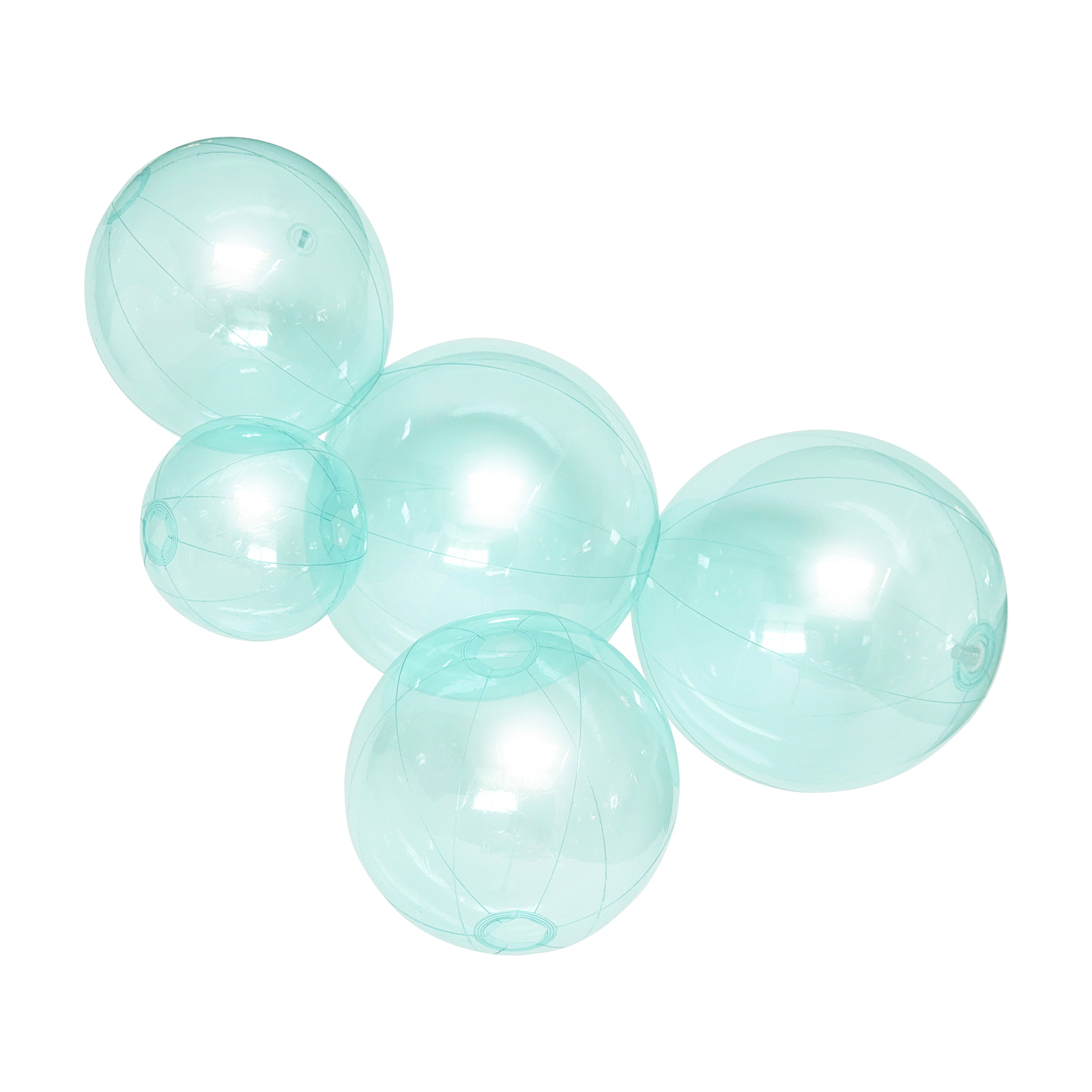 SHIPS 6/2-6/16 • Balloon Garland: 5-Cluster in Aqua (Transparent) • FINAL SALE