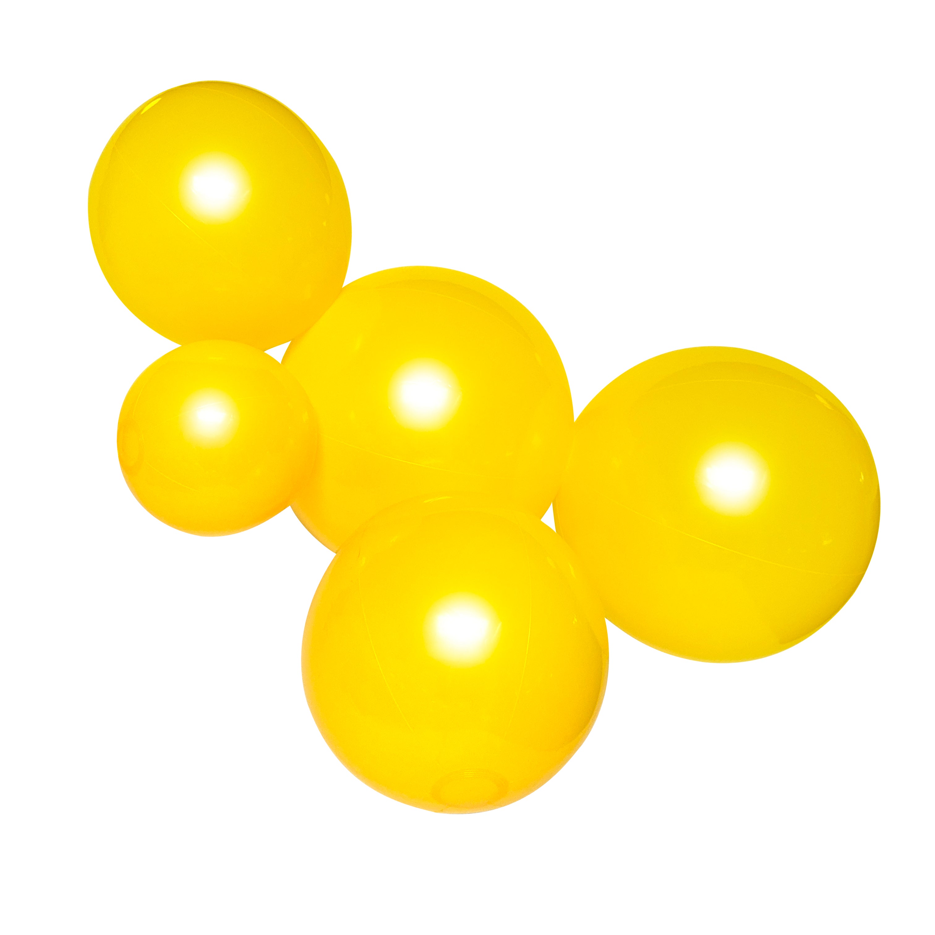 SHIPS 6/2-6/16 • Balloon Garland: 5-Cluster in Neon Yellow (Semi-Transparent) • FINAL SALE