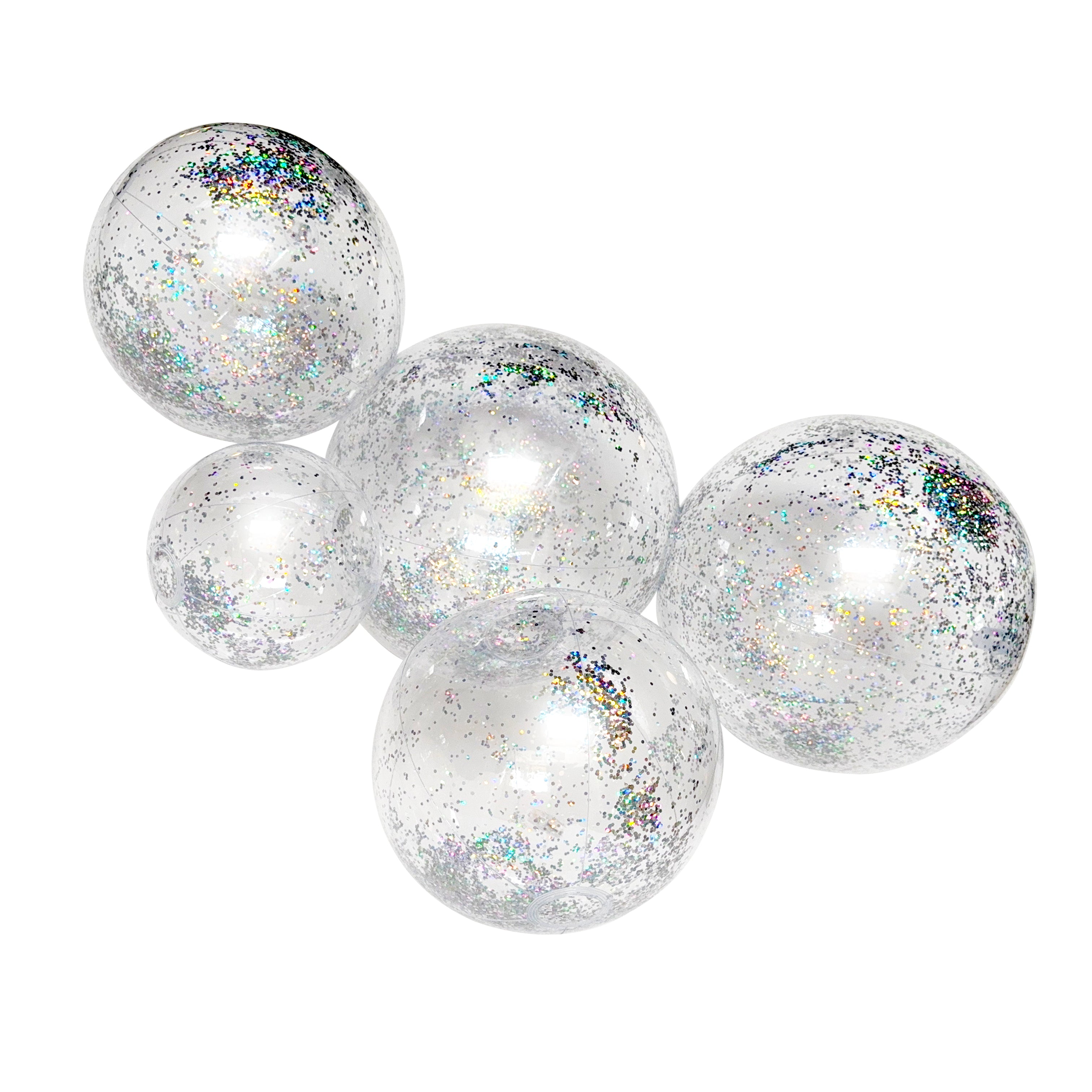 SHIPS 6/2-6/16 • Balloon Garland: 5-Cluster with Glitter in Clear (Transparent) • FINAL SALE