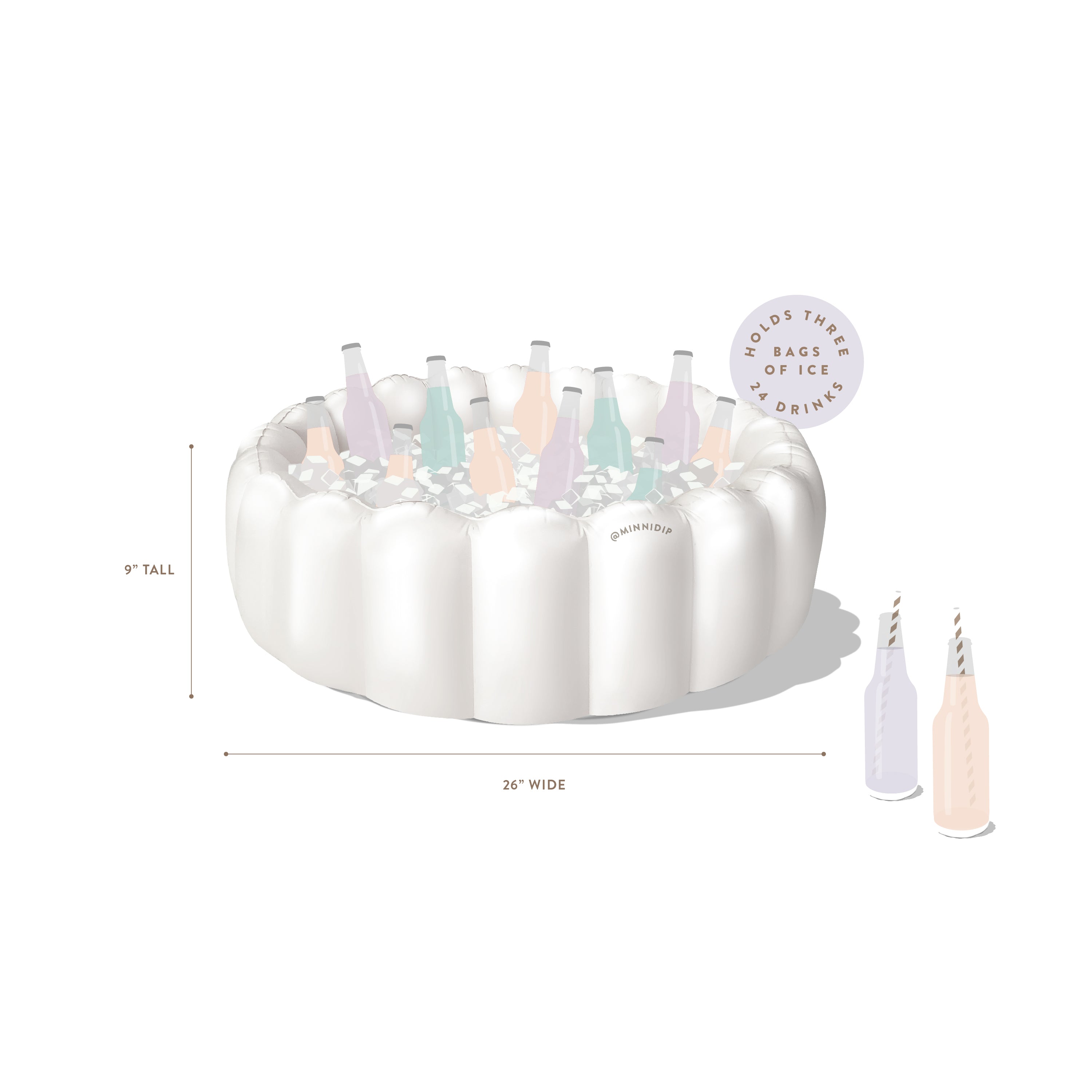 the COASTAL PEARL Tufted Cooler