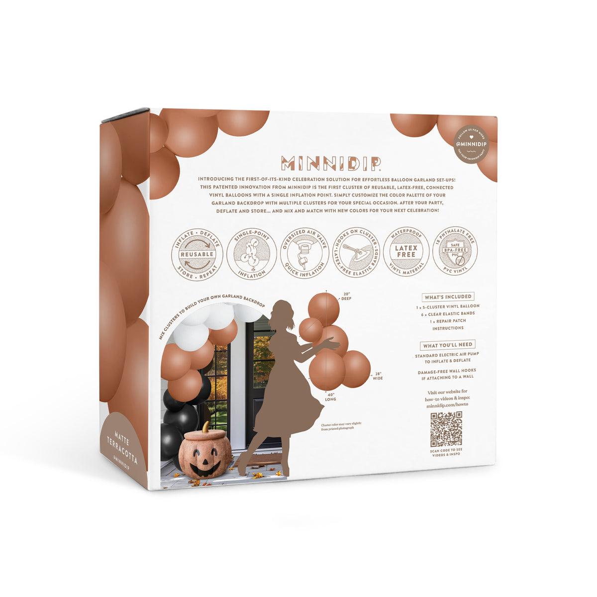 Balloon Garland: 5-Cluster in Terracotta (Matte) • FINAL SALE