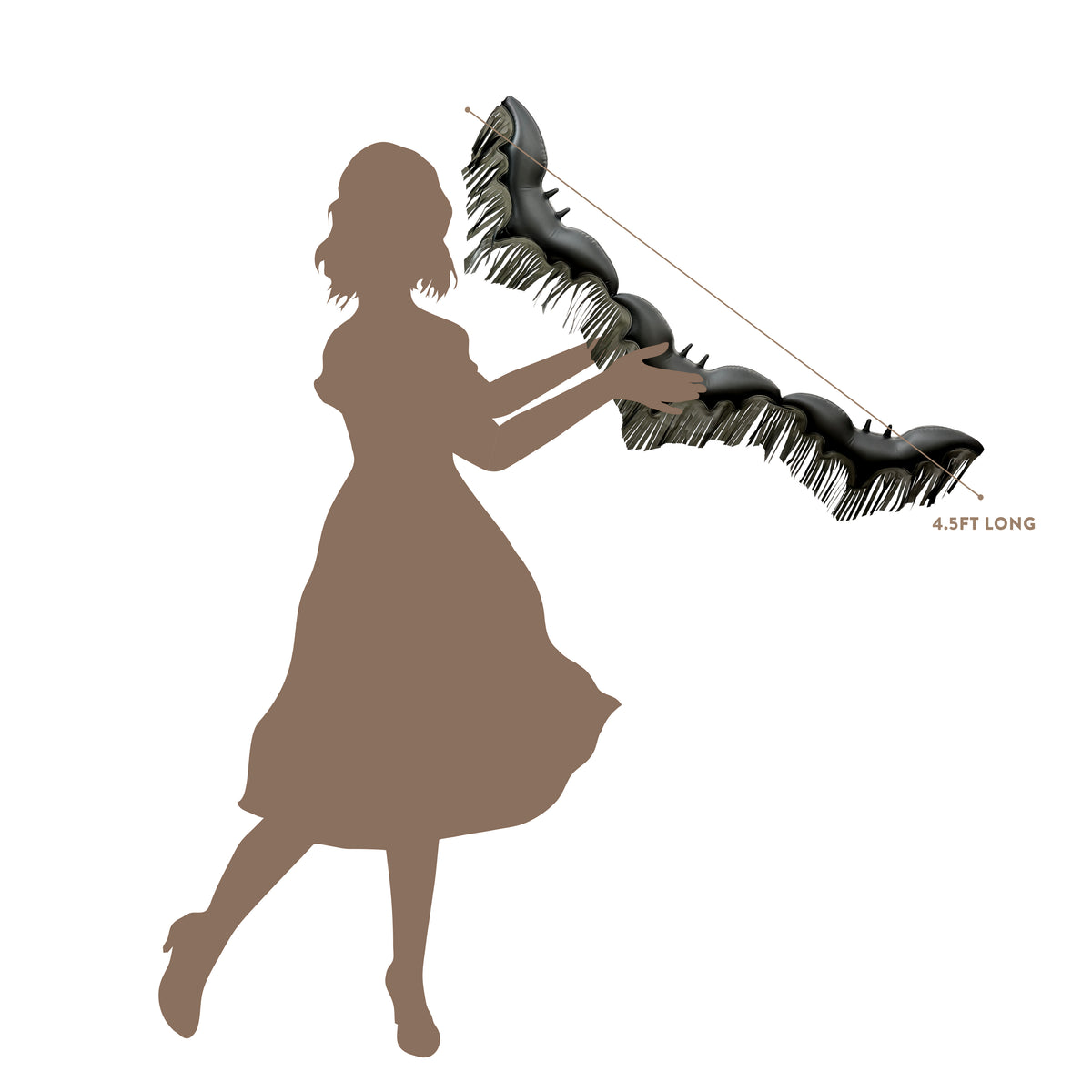 SHIPS NOW • Balloon Garland: Satin Black Fringe Bats • FINAL SALE