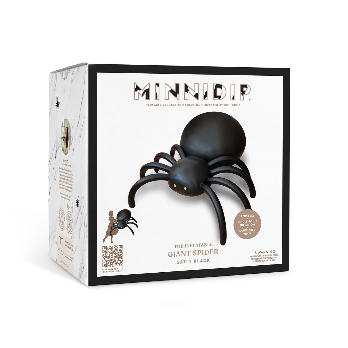 Balloon Garland: Reusable Giant Spider Satin Black • FINAL SALE