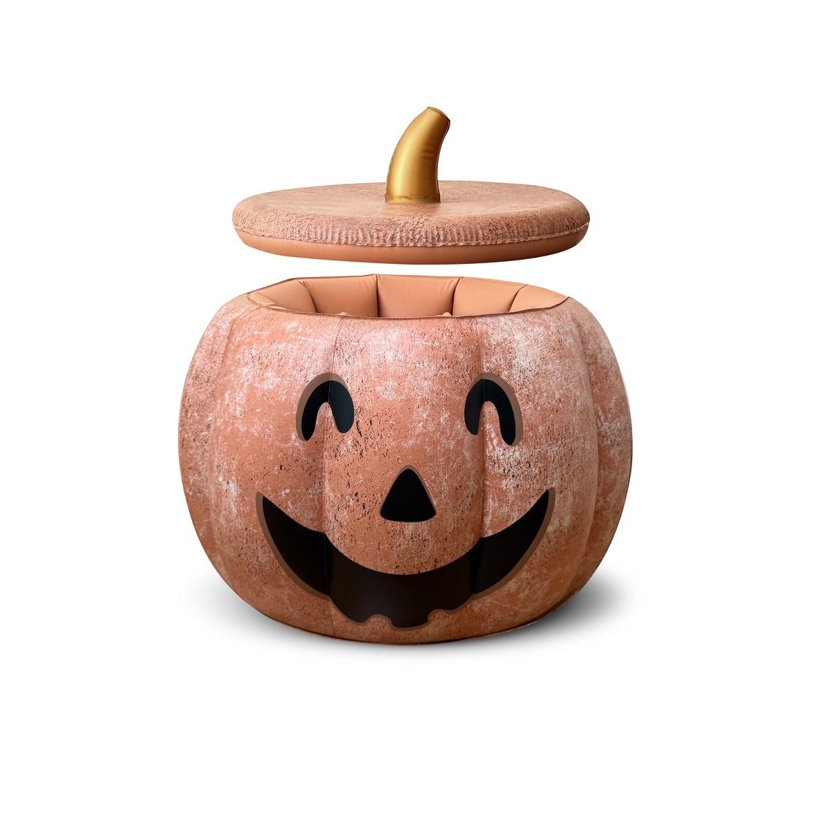 Balloon Garland: Reusable Carved Pumpkin With Lid in Matte Terracotta  • FINAL SALE