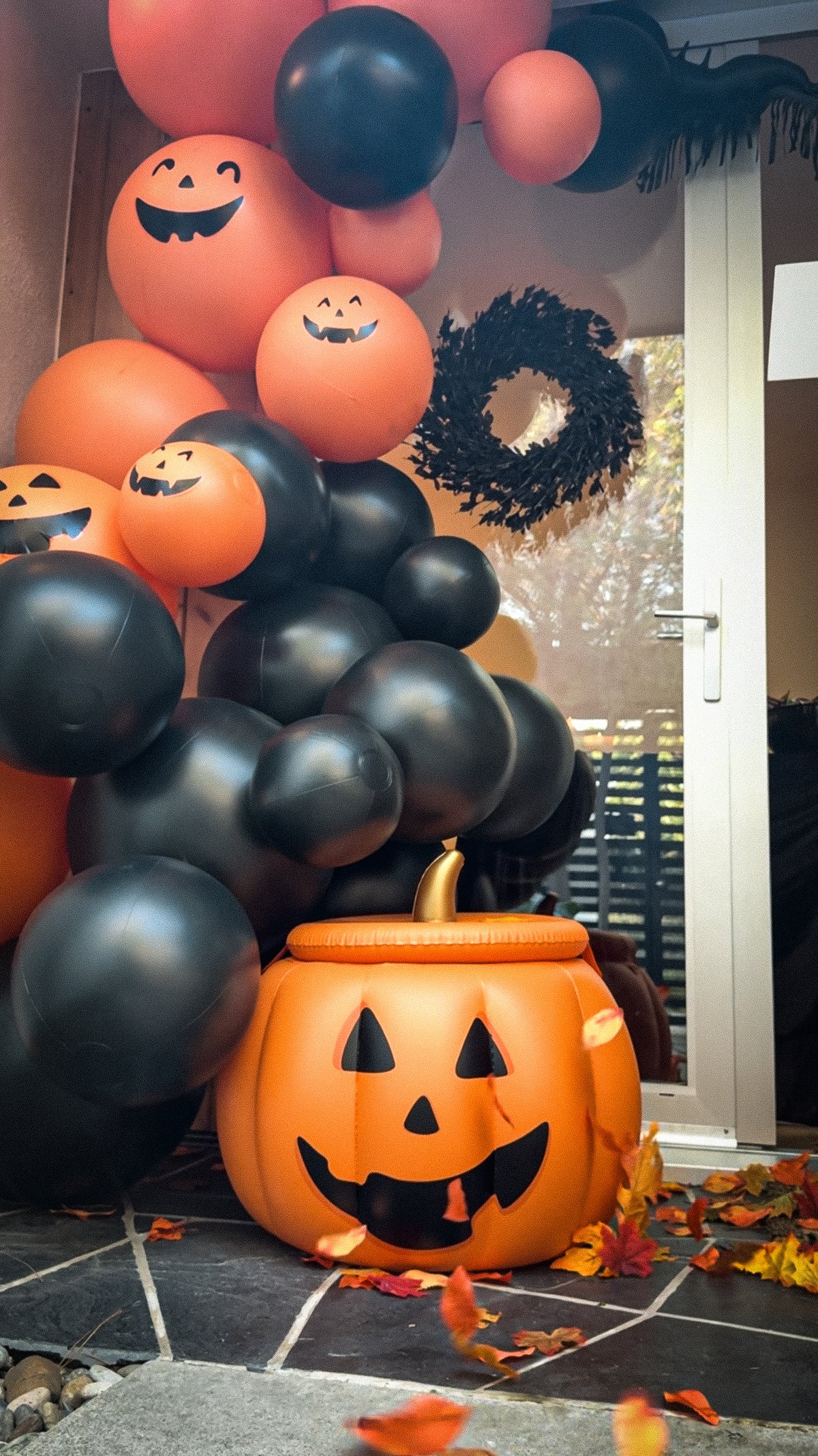 Balloon Garland: Reusable Carved Pumpkin With Lid Matte Harvest Orange• FINAL SALE