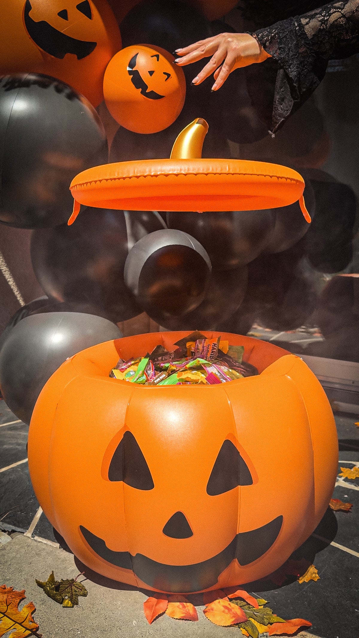 Balloon Garland: Reusable Carved Pumpkin With Lid Matte Harvest Orange• FINAL SALE