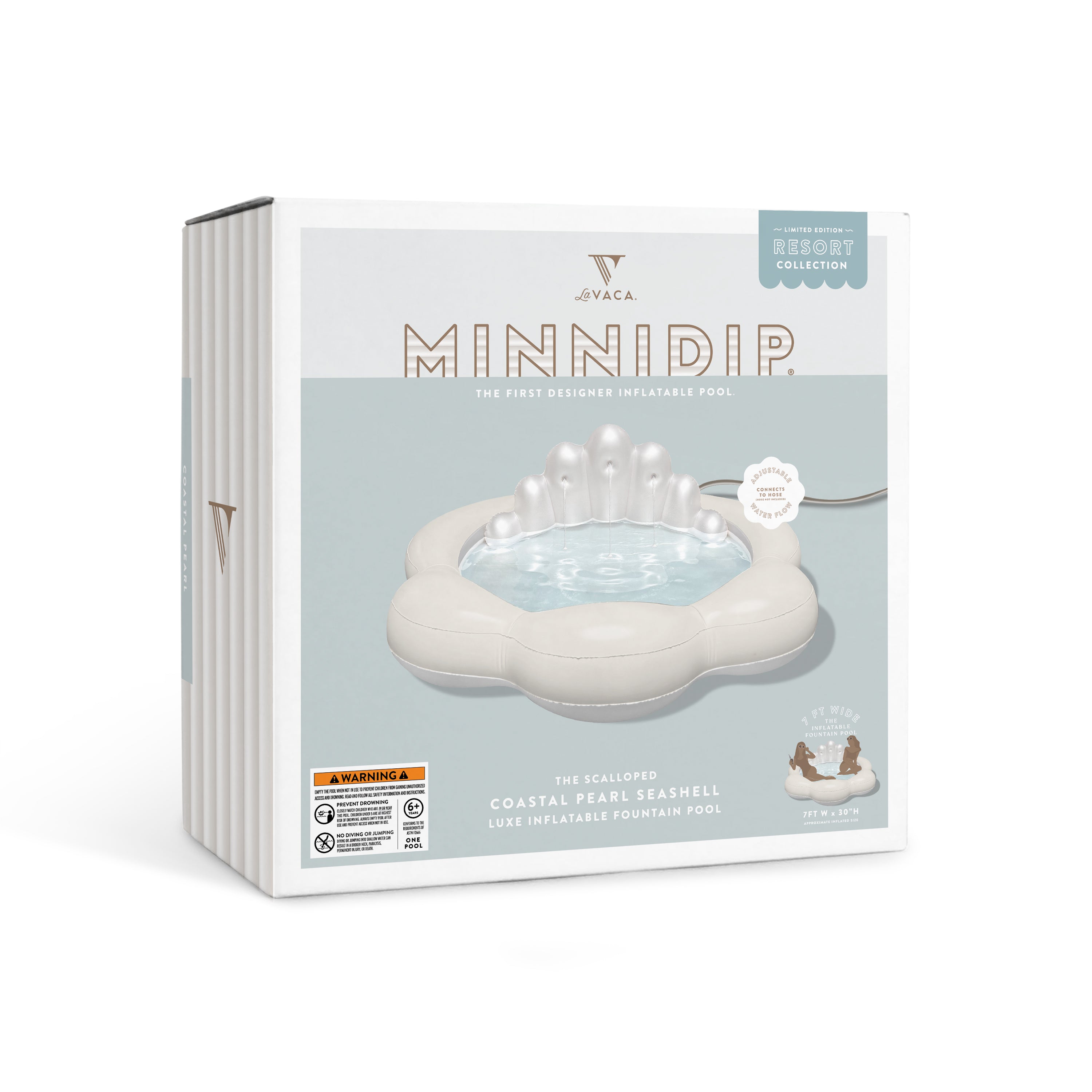 the Resort Collection Coastal Pearl Seashell Fountain Pool