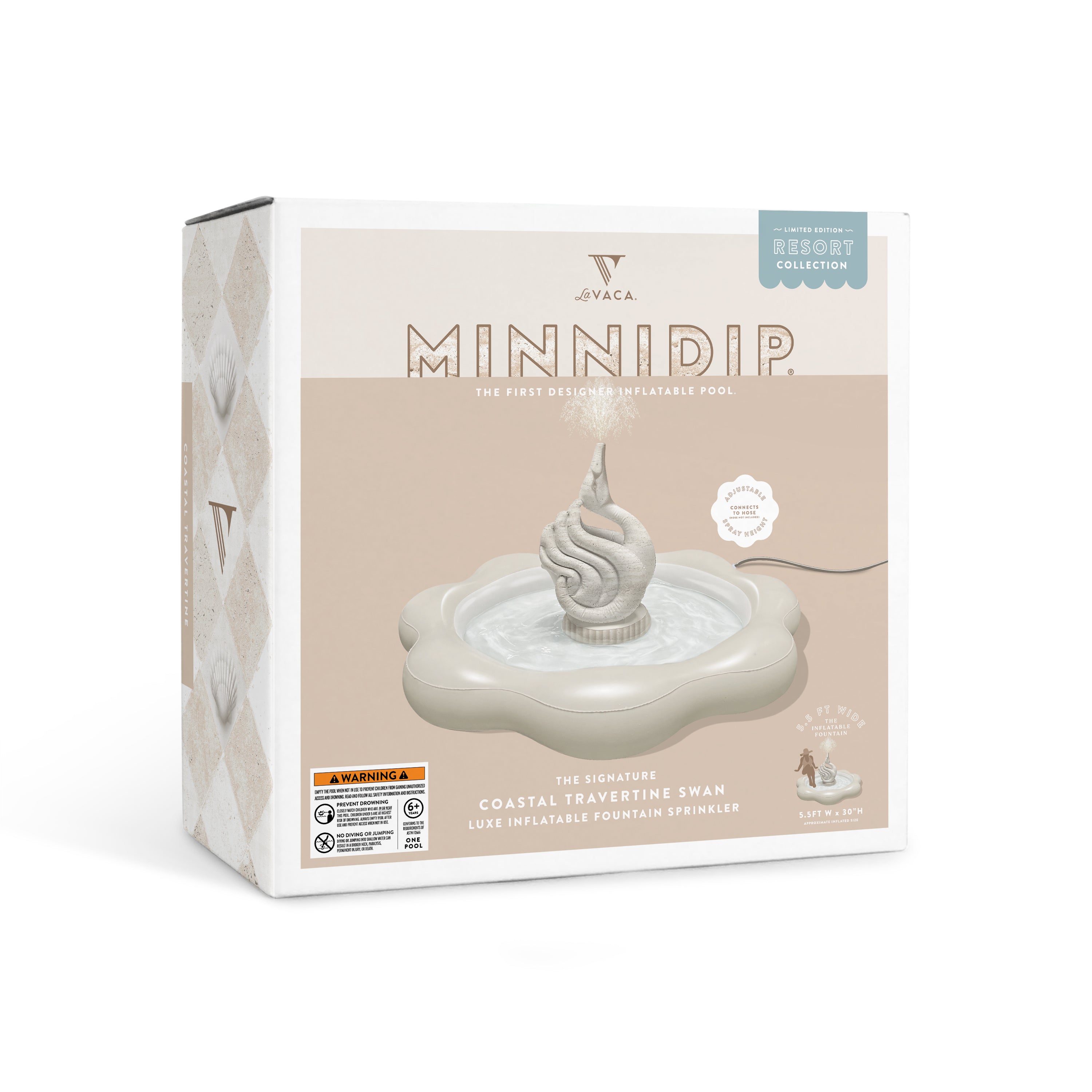 the Resort Collection Coastal Travertine Swan Fountain Sprinkler