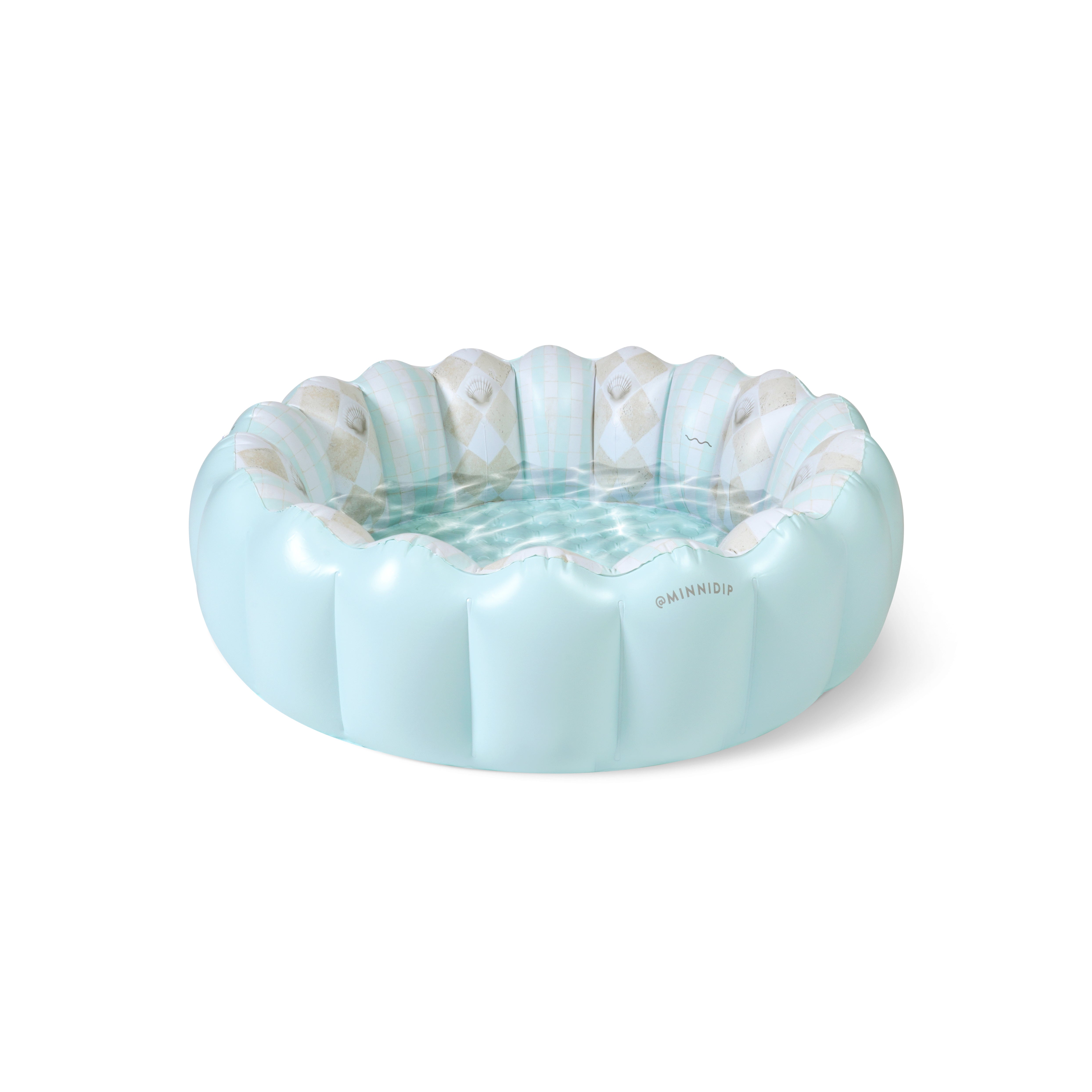 the COASTAL TRAVERTINE Tufted Minni-Minni Pool
