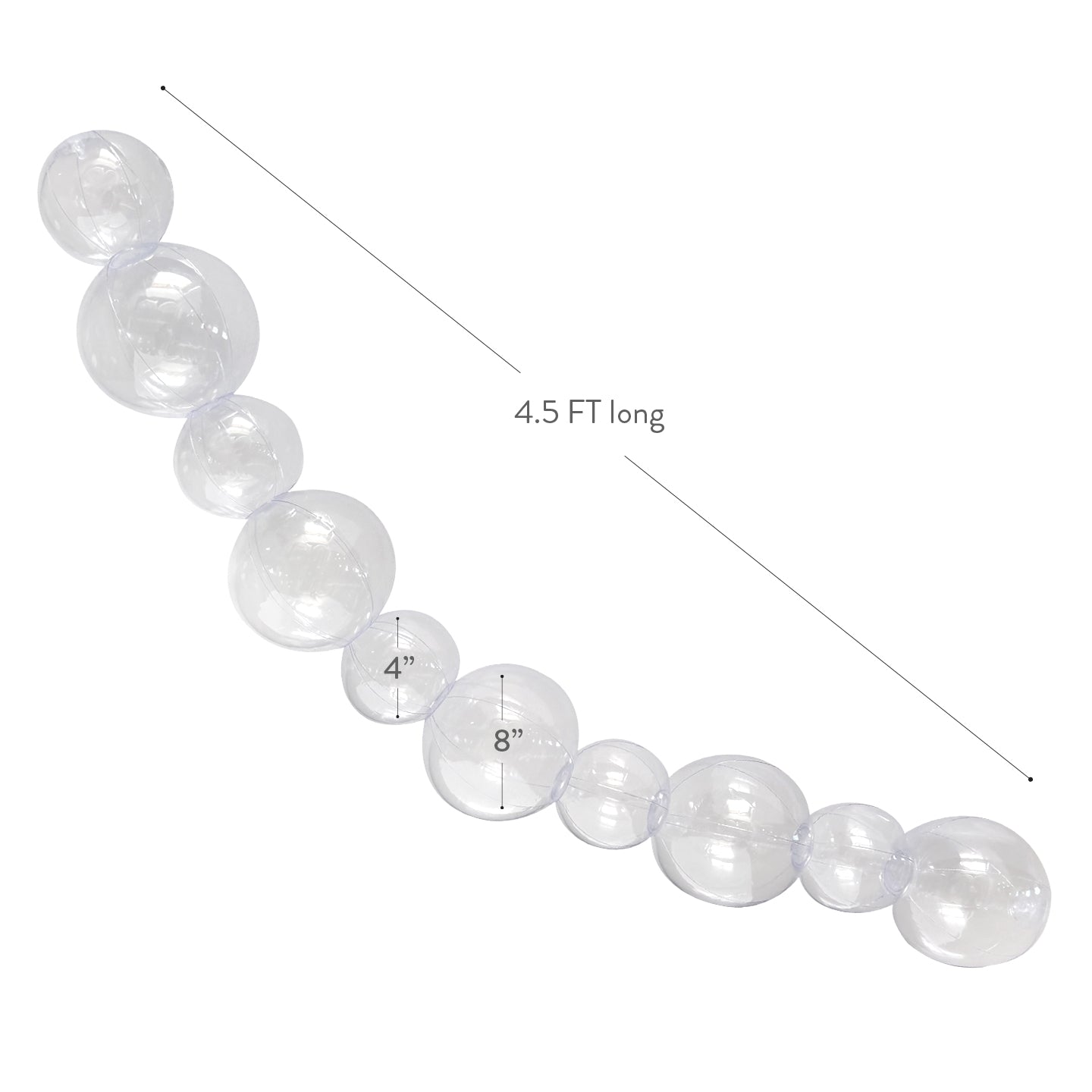 Balloon Garland: 10-Cluster Strand in Clear (Transparent) • FINAL SALE