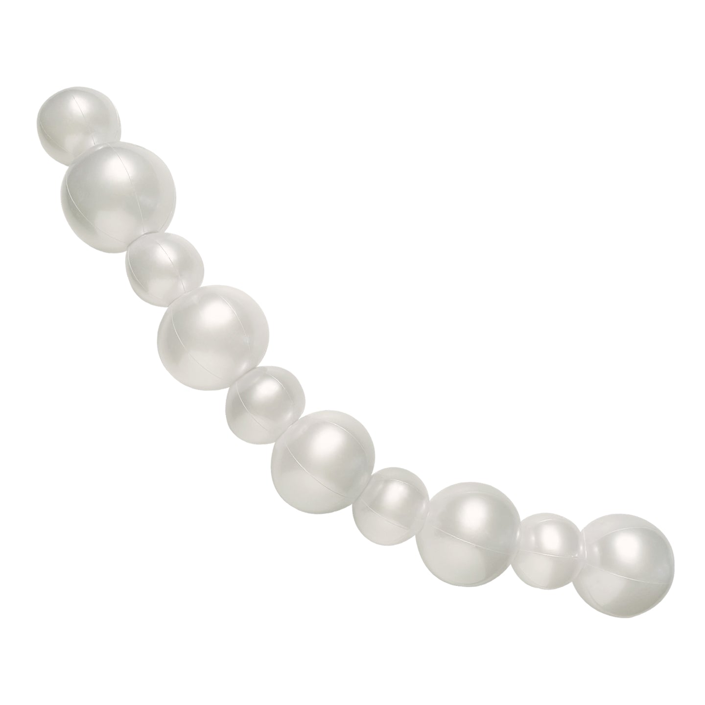 Balloon Garland: 10-Cluster Strand in White Pearl (Pearlescent) • FINAL SALE