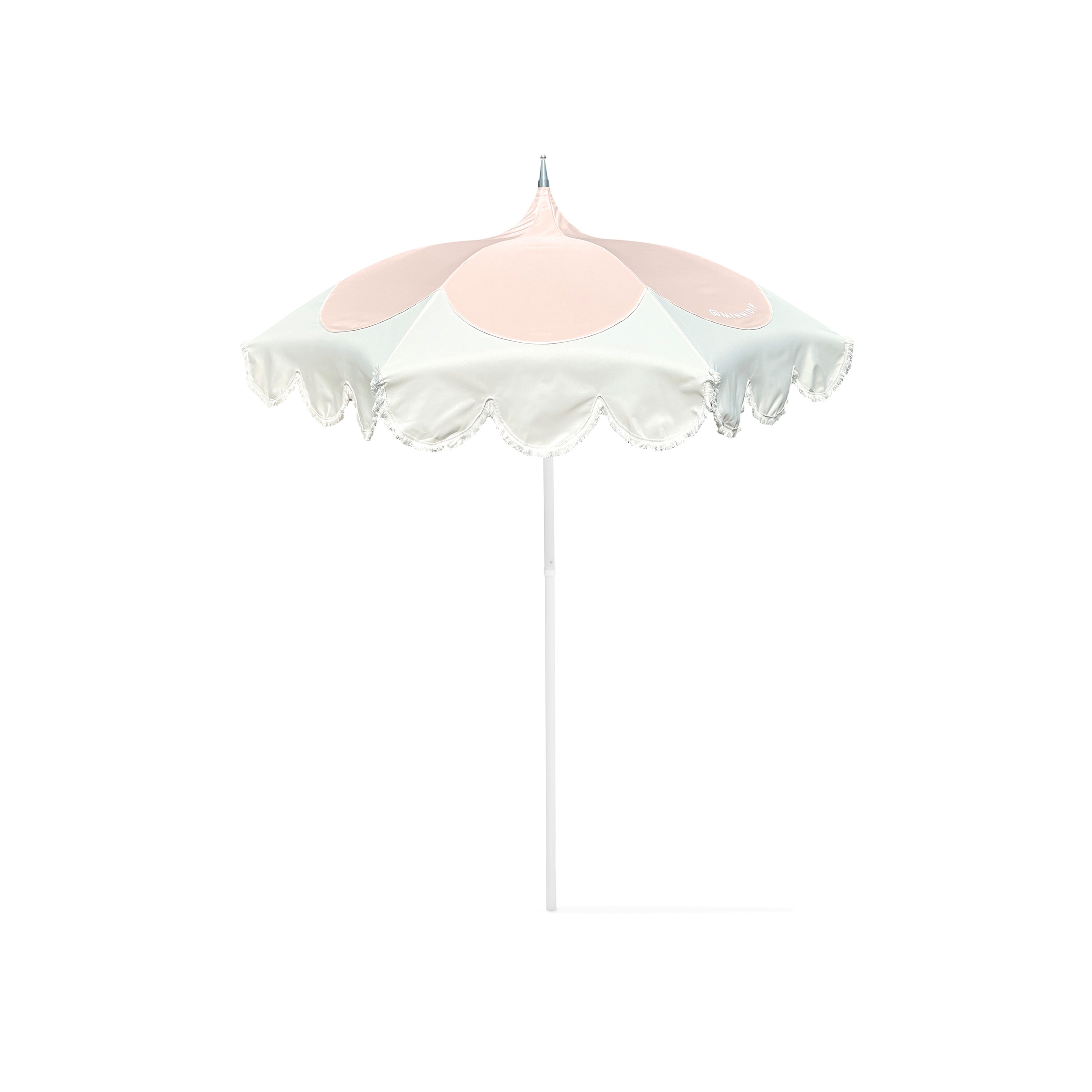 the SCALLOPED PETAL Market Umbrella in Blush