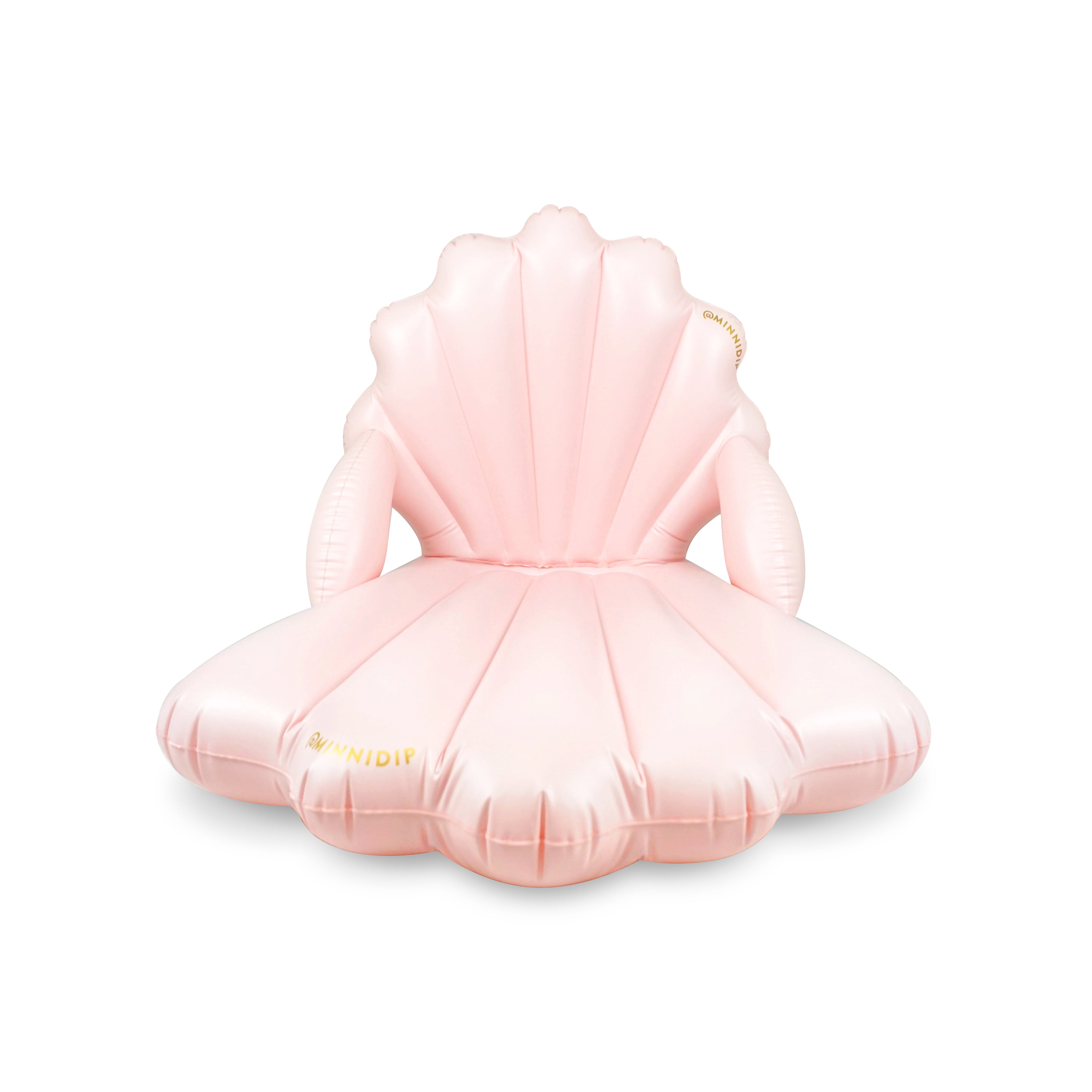 the BLUSH SHELL Luxe Inflatable Chaise Lounger