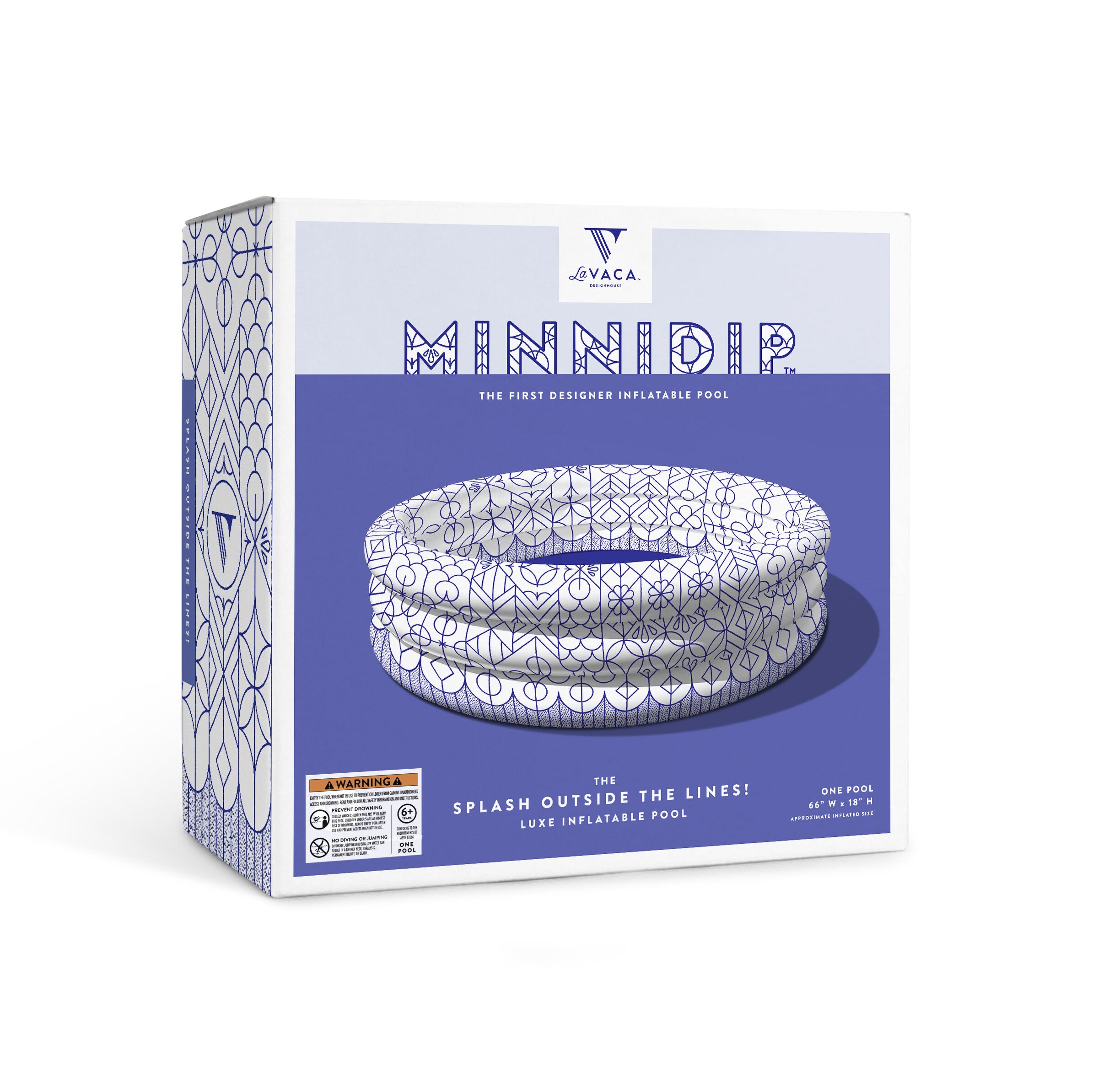 the SPLASH OUTSIDE THE LINES luxe inflatable pool